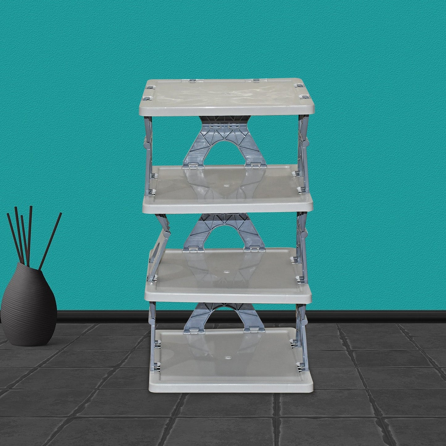 Space-Saving Shoe Rack – 4-Layer Storage
