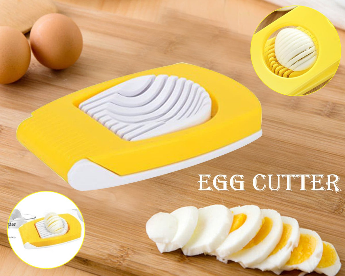Vibrant yellow Egg Cutter, adding a pop of color to your kitchen tools.