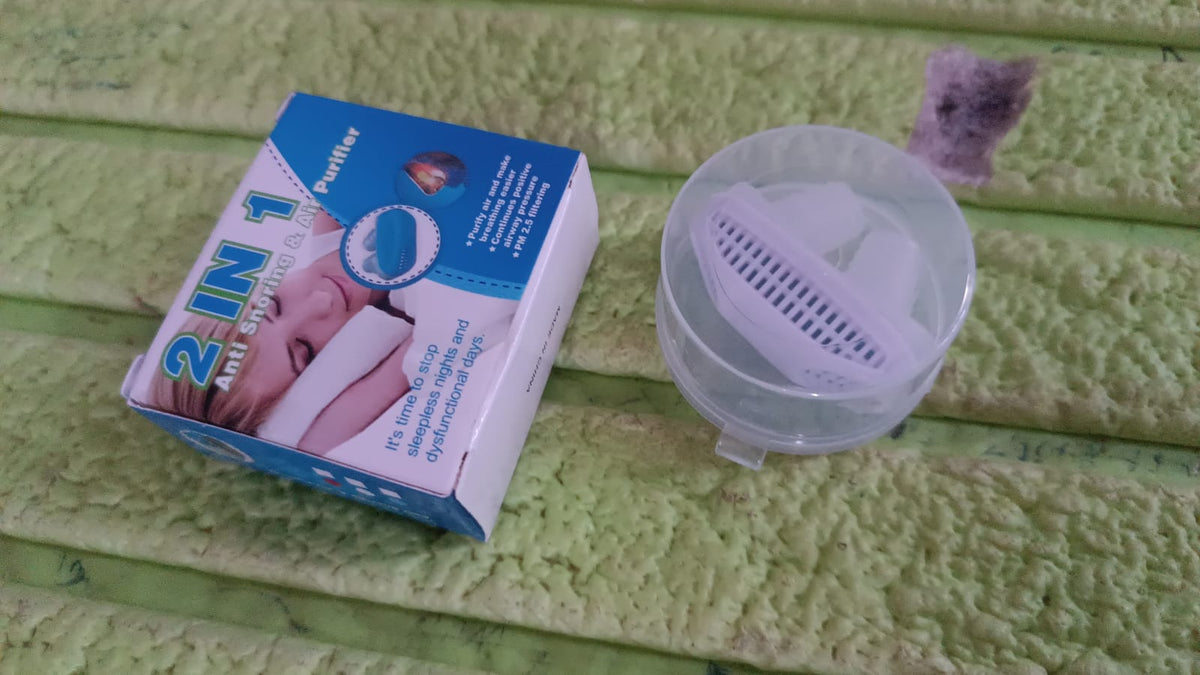 Anti-Snoring Nose Clip – 2-in-1 Air Purifier Device