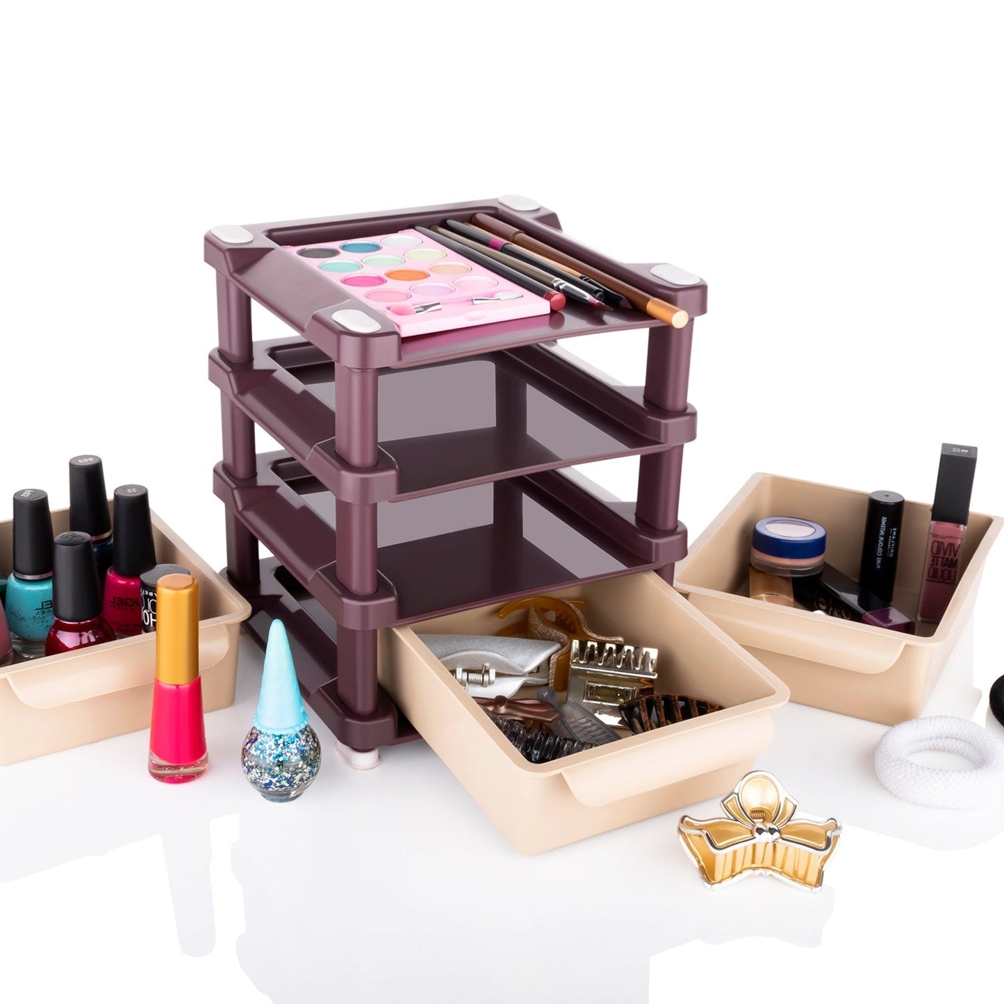 Stay Organized Makeup Organizer Drawer – 3-Layer Compact