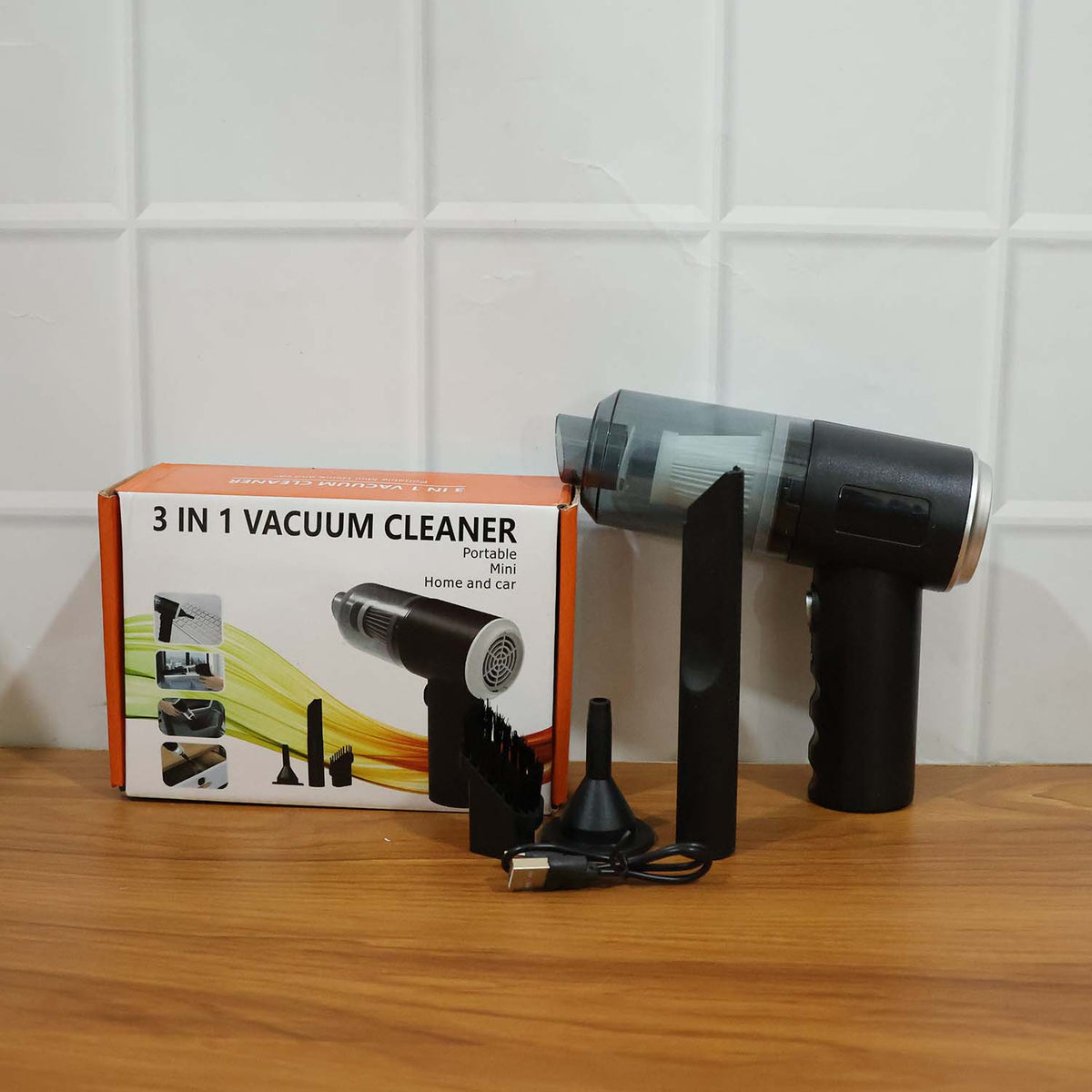 Mini Car Vacuum – Wireless, Portable & 3-in-1 Cleaner
