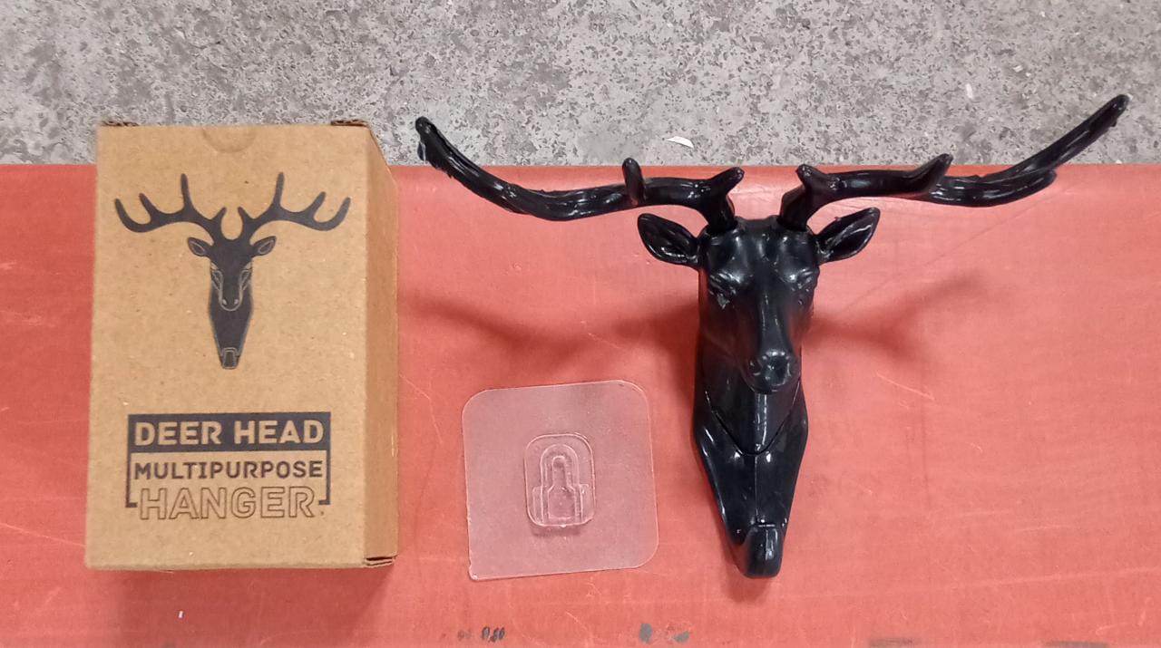 Deer Head Wall Hook – Self-Adhesive & Decorative