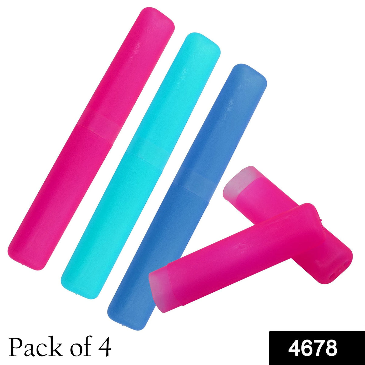 Portable Toothbrush Case – Dust-Proof Travel Holder (Pack of 4)