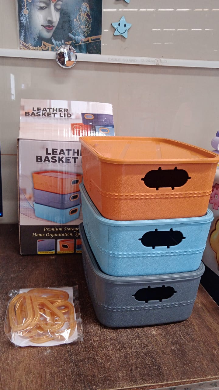 All-in-One Plastic Storage Basket Set – Durable & Organizer