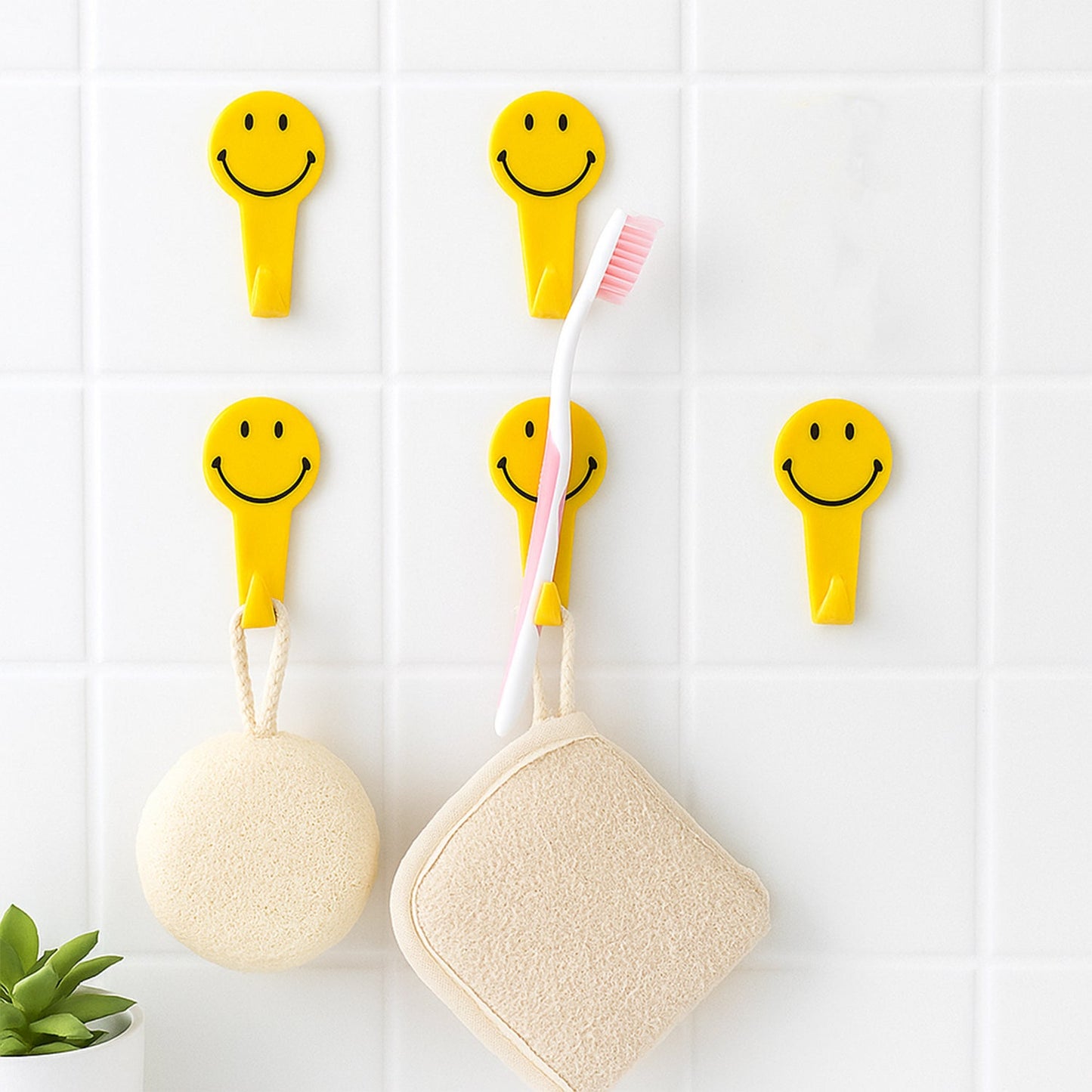 Self Adhesive Hooks (5 Pcs) – Strong Wall Mount