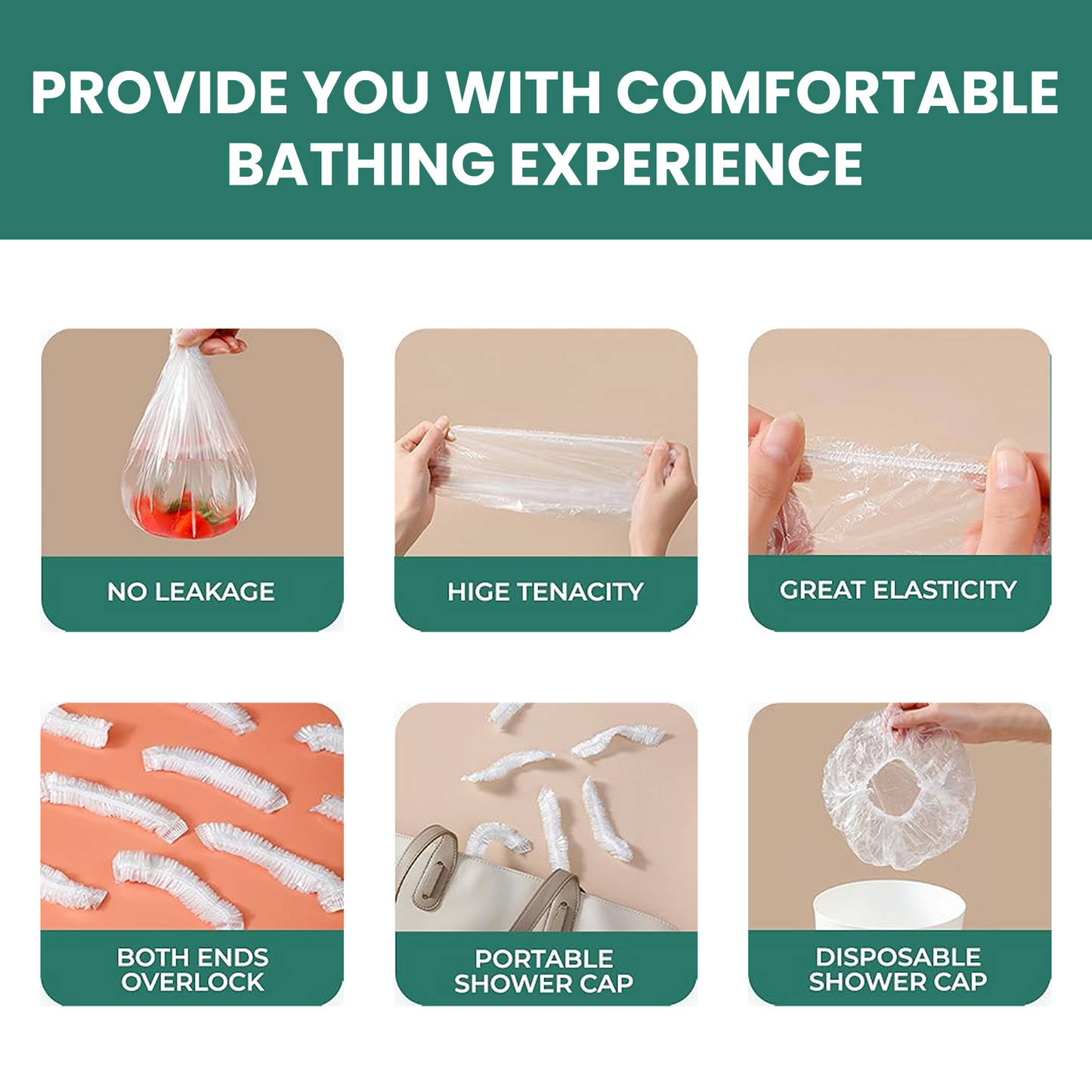 Disposable Shower Cap – Waterproof & Hygienic | VelvaBloom