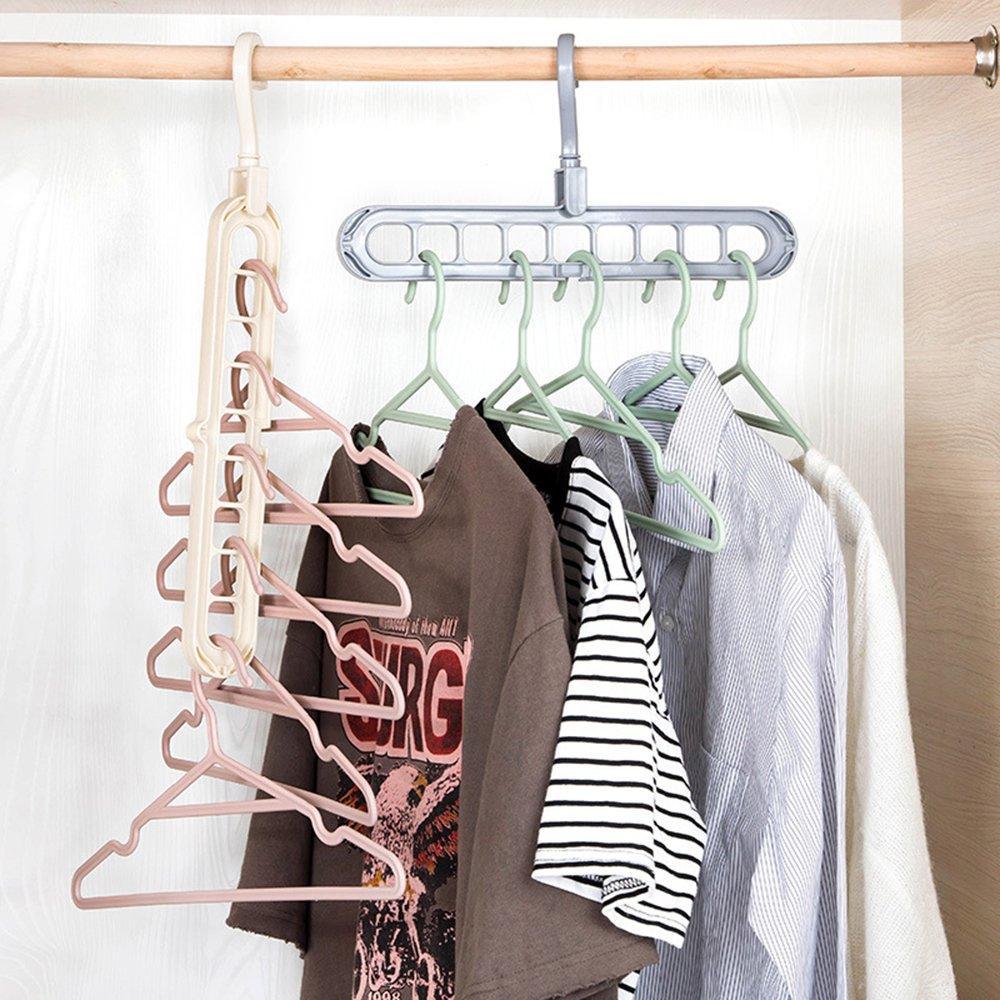Space-Saving Hanger – 9-Hole Wardrobe Organizer