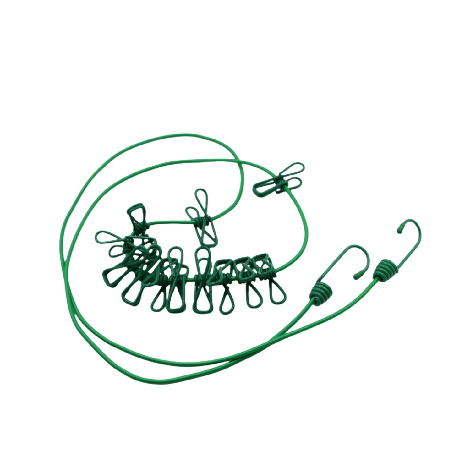 Travel-Ready Clothes Drying Rope – Elastic with 12 Clips