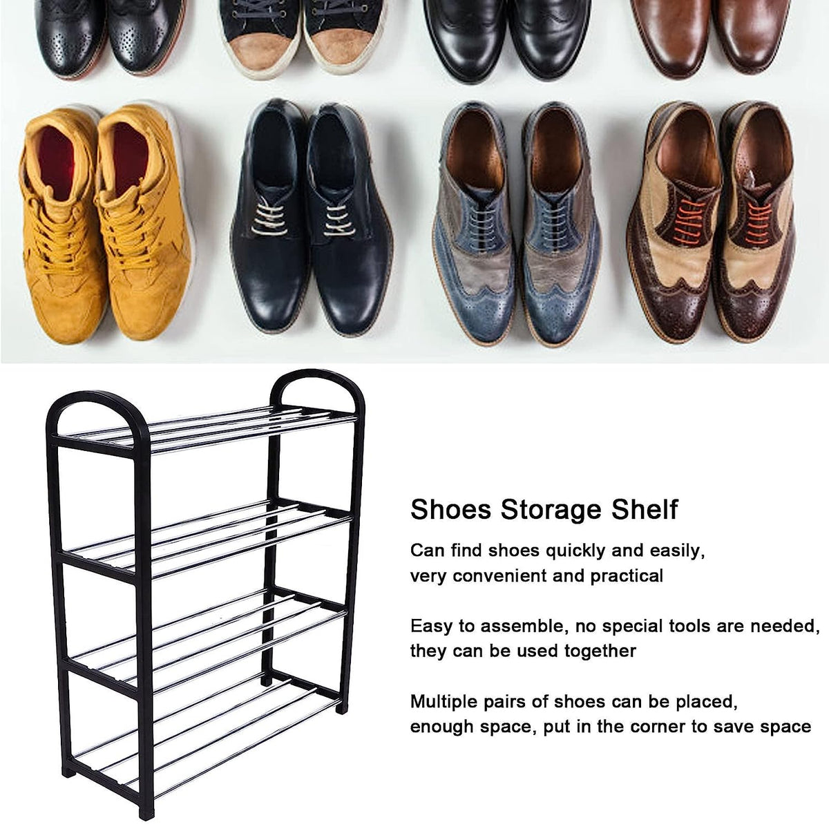 Space-Saving Tier Shoe Rack