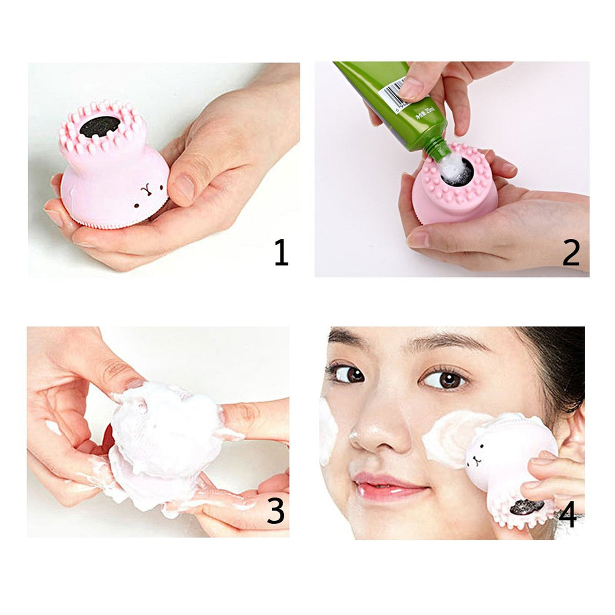 Silicone Facial Cleansing Brush – Octopus Shape & Gentle Massage