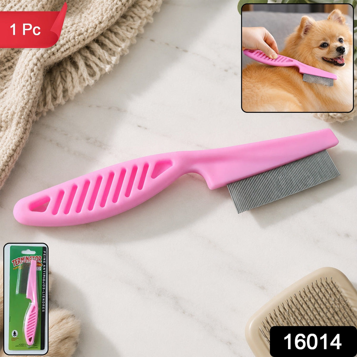 Dog Hair Remover Comb Pet Grooming Shedding Tool Fur Cleaning Brush - view 2