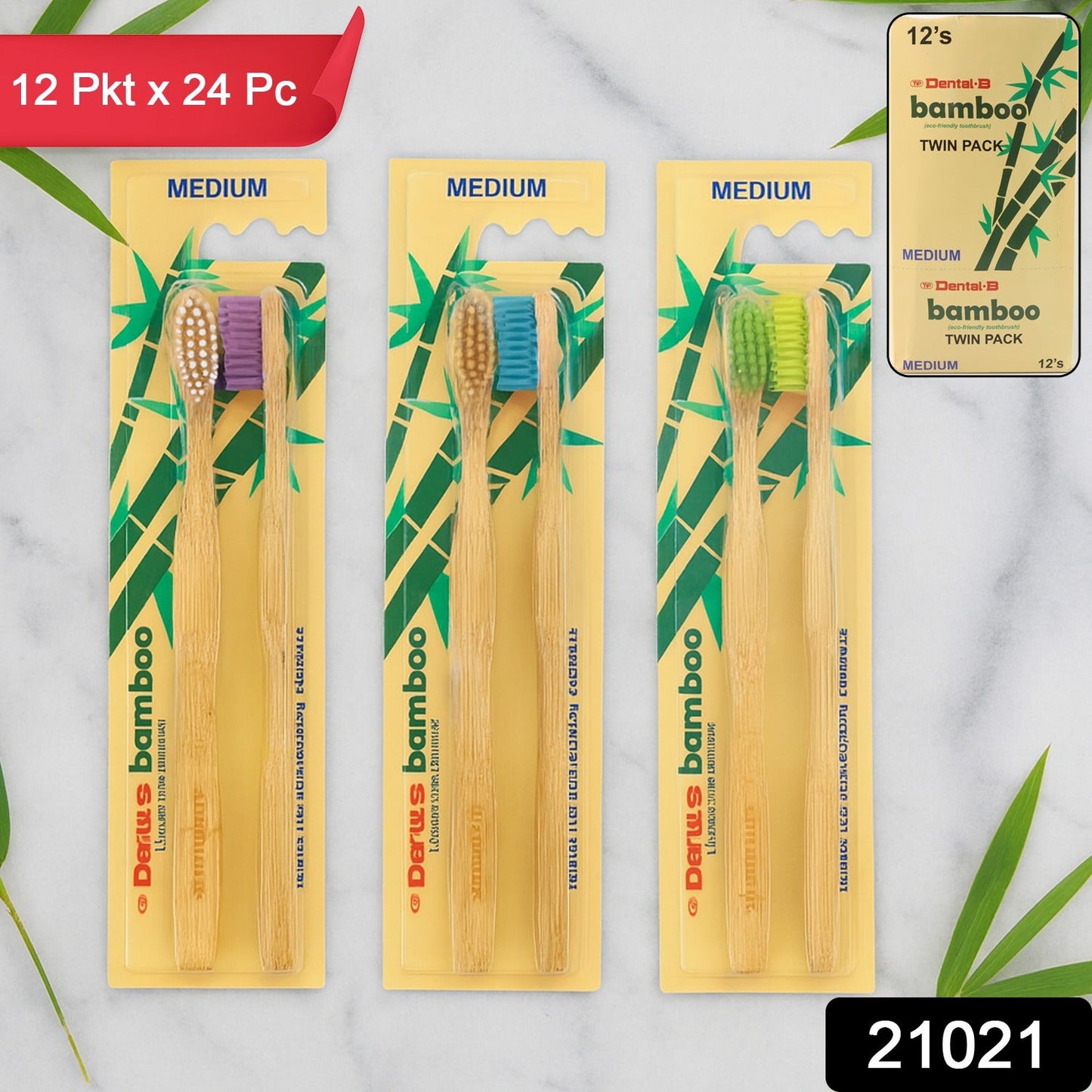 Bamboo Toothbrush Twin Pack – Eco-Friendly Daily Oral Care