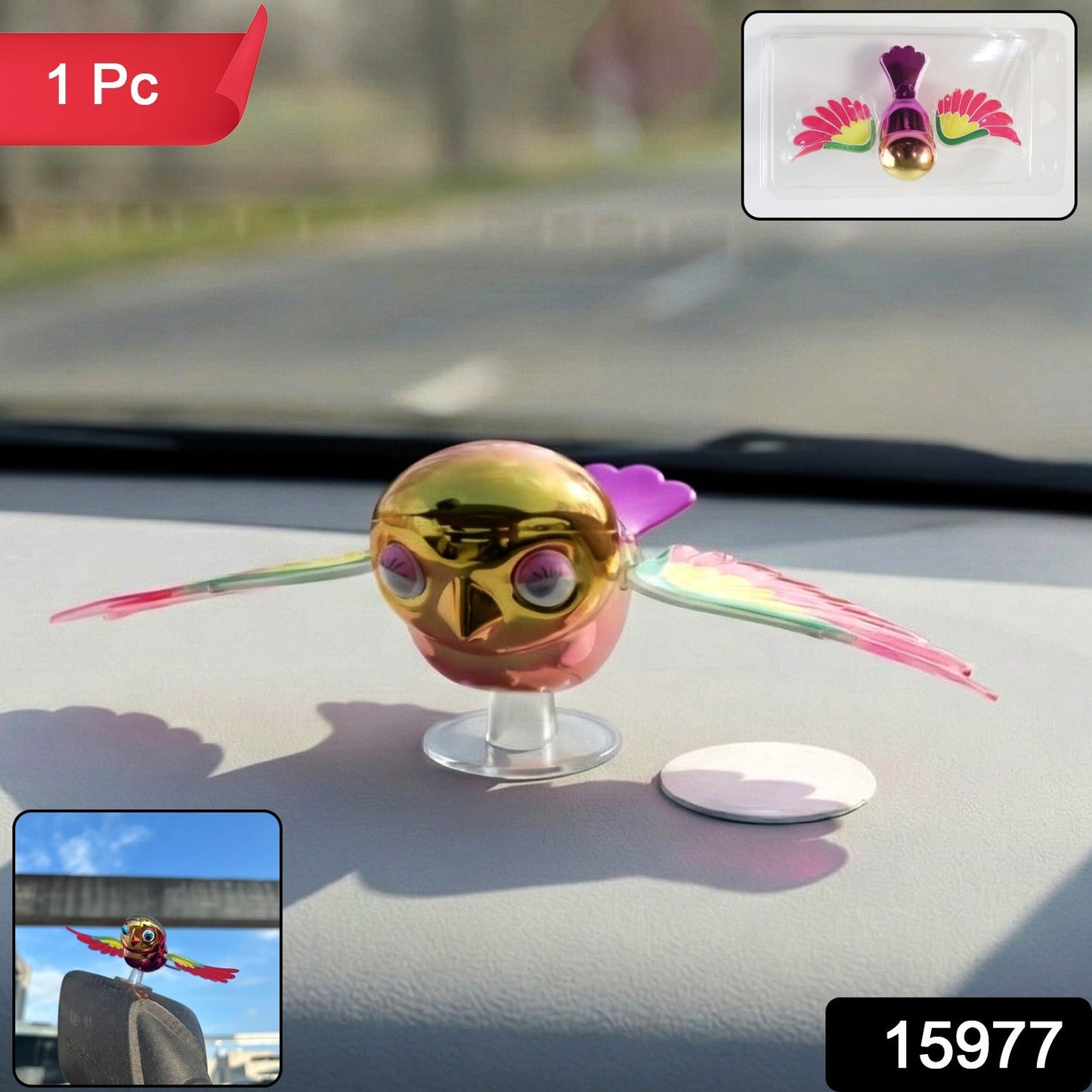 Wind Flying Bird Dashboard Decoration – Lifelike Wing Motion
