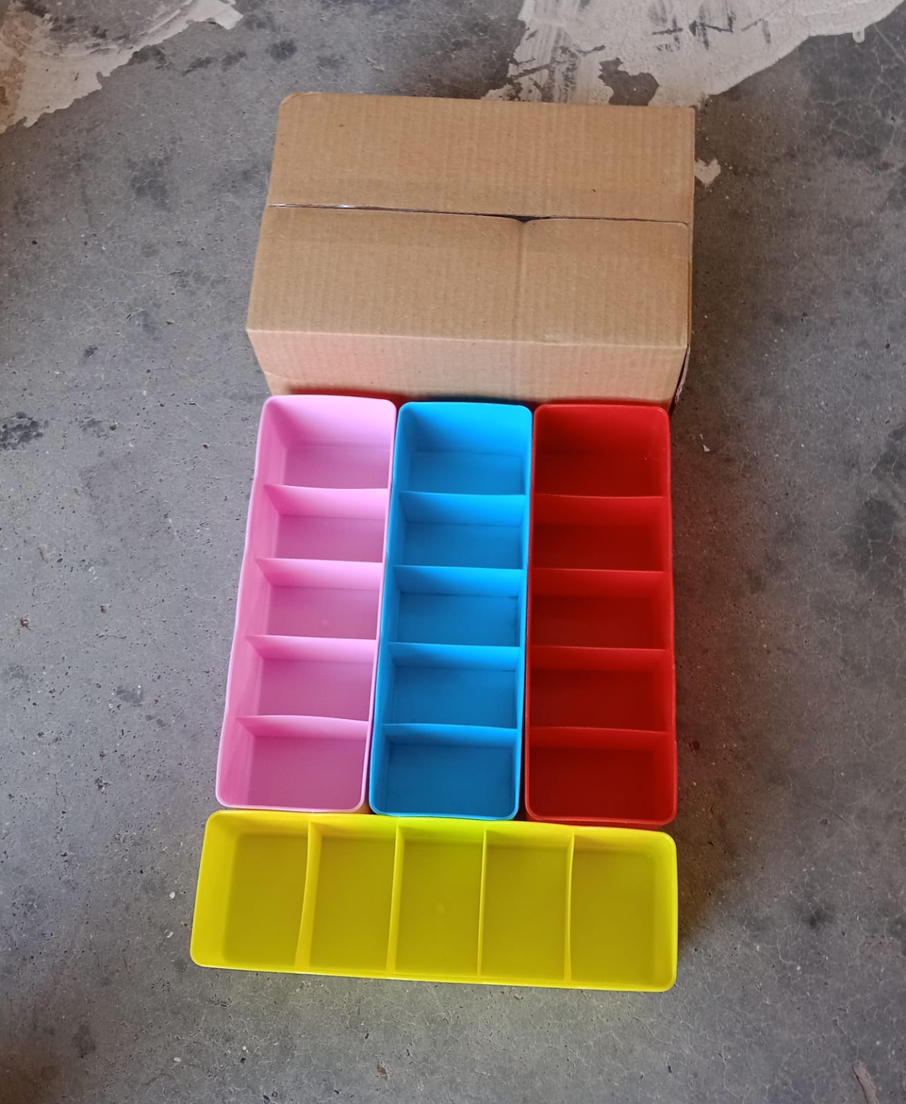 Stay Organized Drawer Organizer Box Set – Grid (4-Piece)