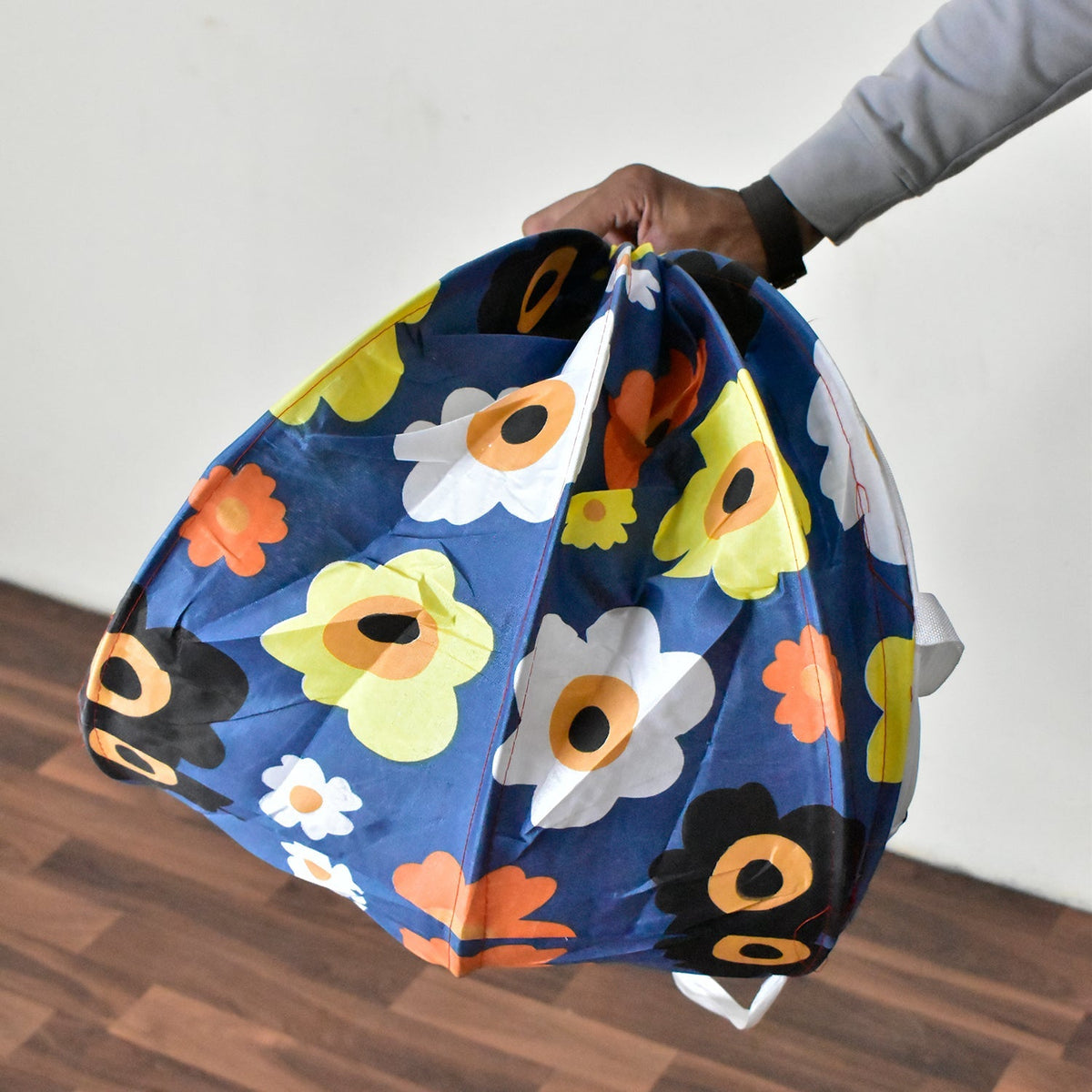 Space-Saving Canvas Laundry Bag for Home & Toy Storage