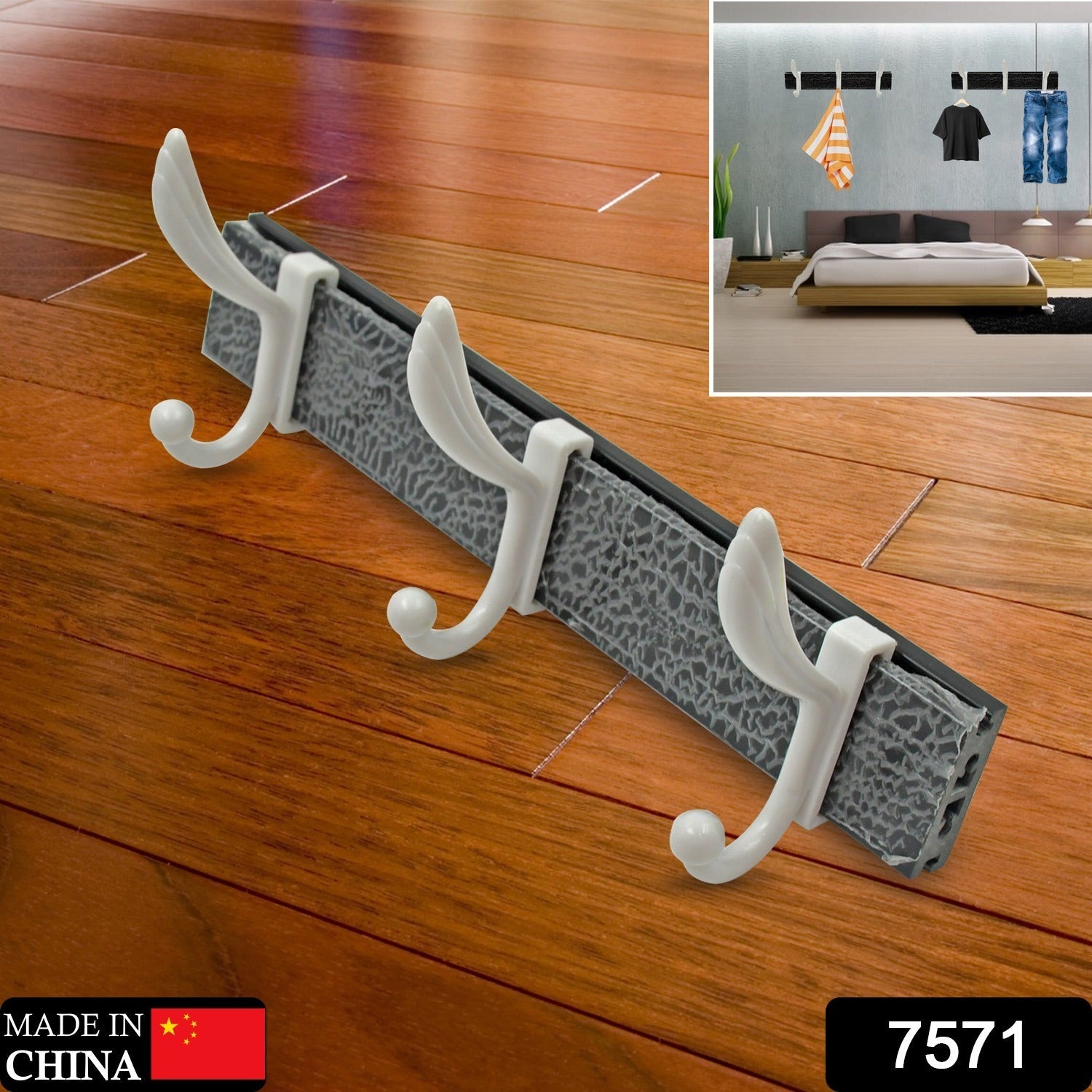 Clutter-Free Storage Wall Mounted Coat Rack – Hooks - main product view