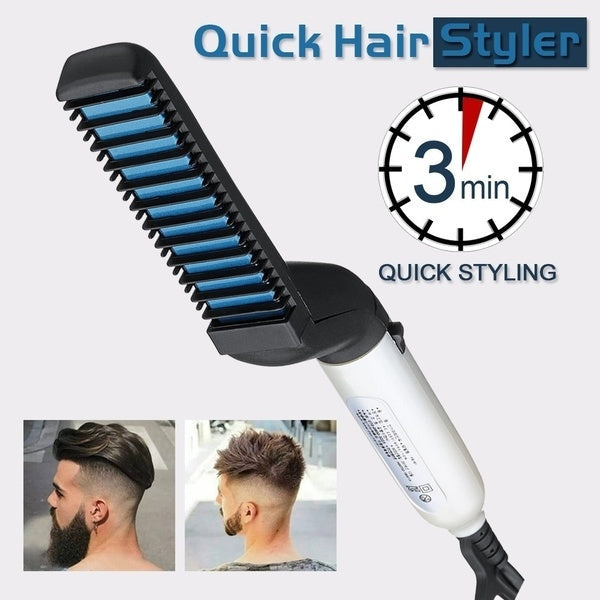 Men's Hair & Beard Straightener – Quick Styling Comb | BraveVault