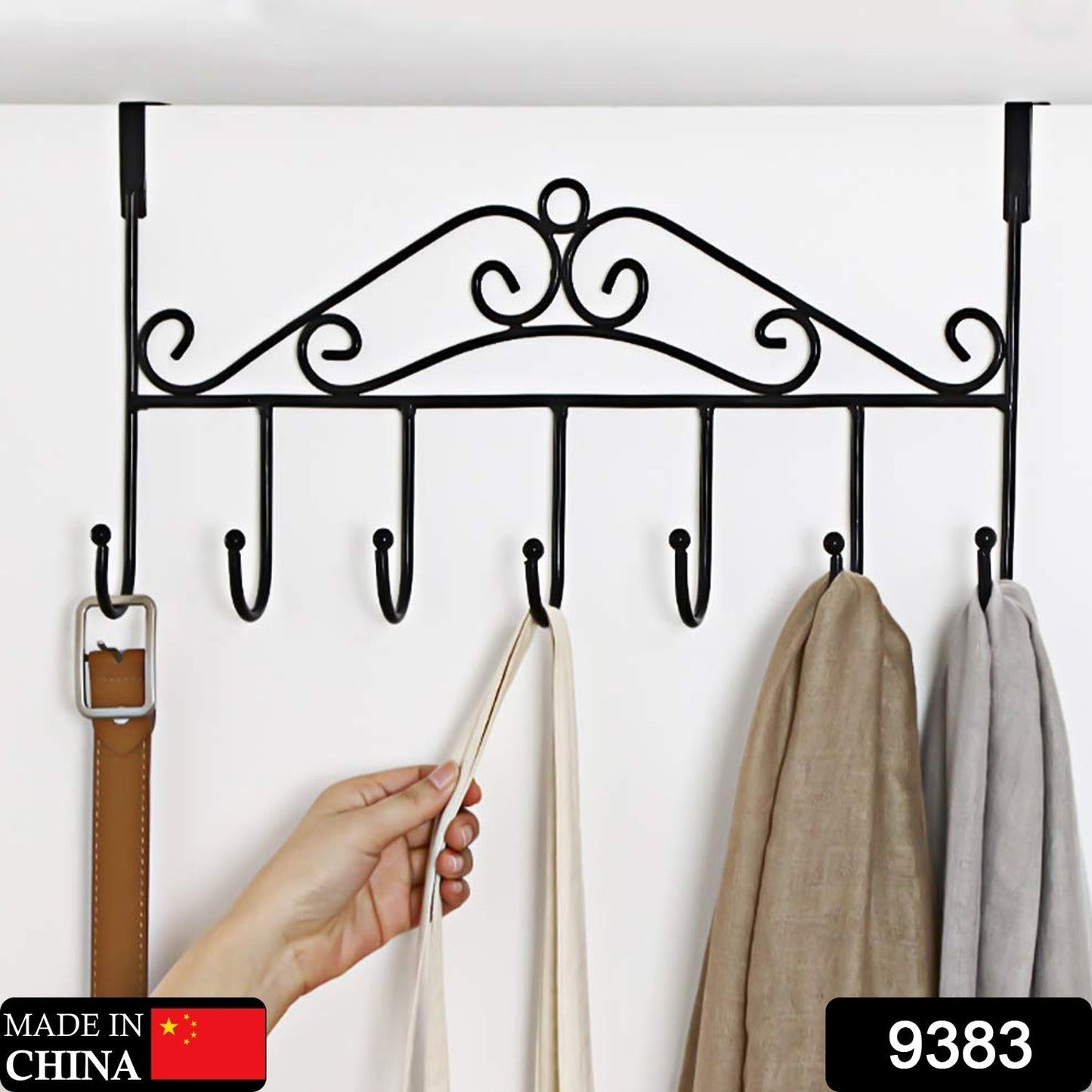 Clutter-Free Storage Over Door Hanger Rack – Hooks Metal - main product view