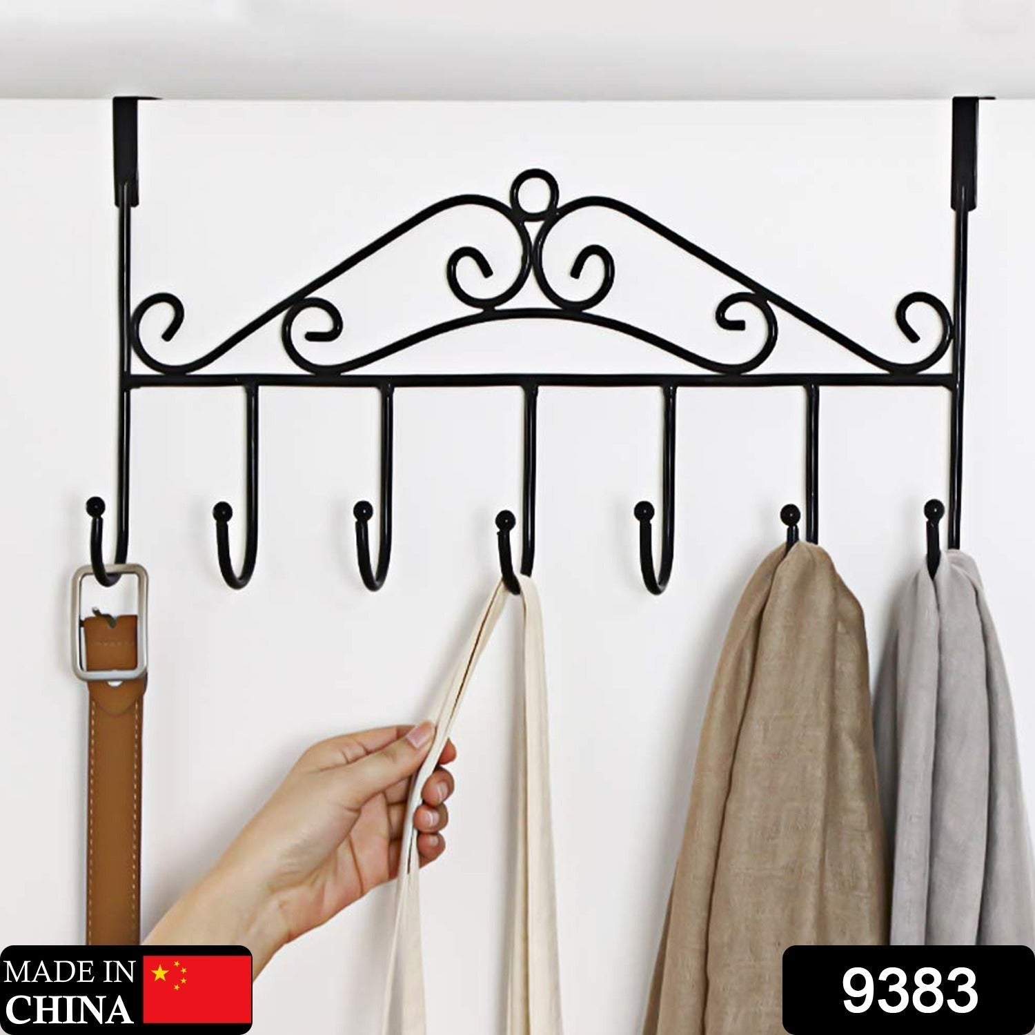 Clutter-Free Storage Over Door Hanger Rack – Hooks Metal - main product view