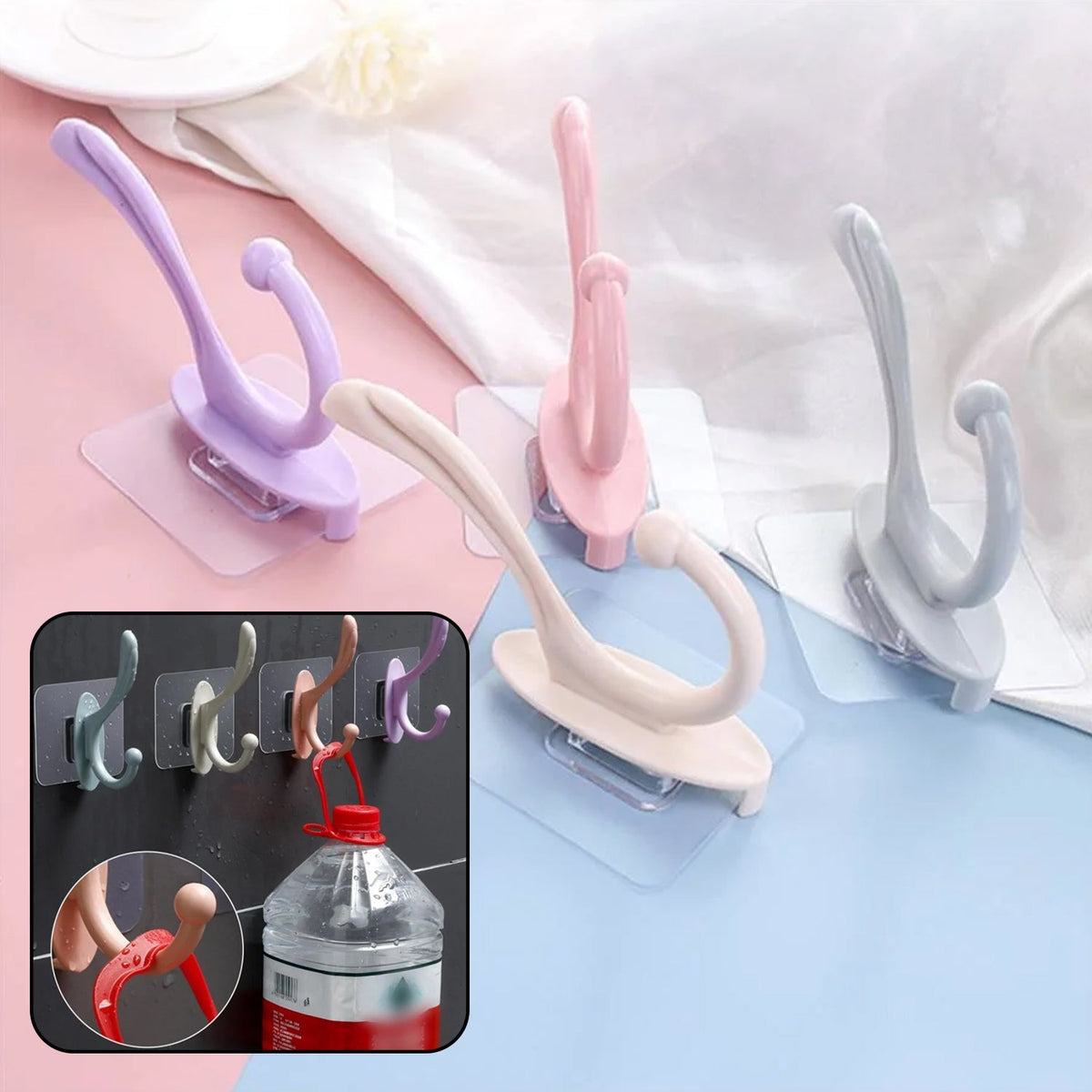 Heavy-Duty Self Adhesive Wall Hook – Drill-Free