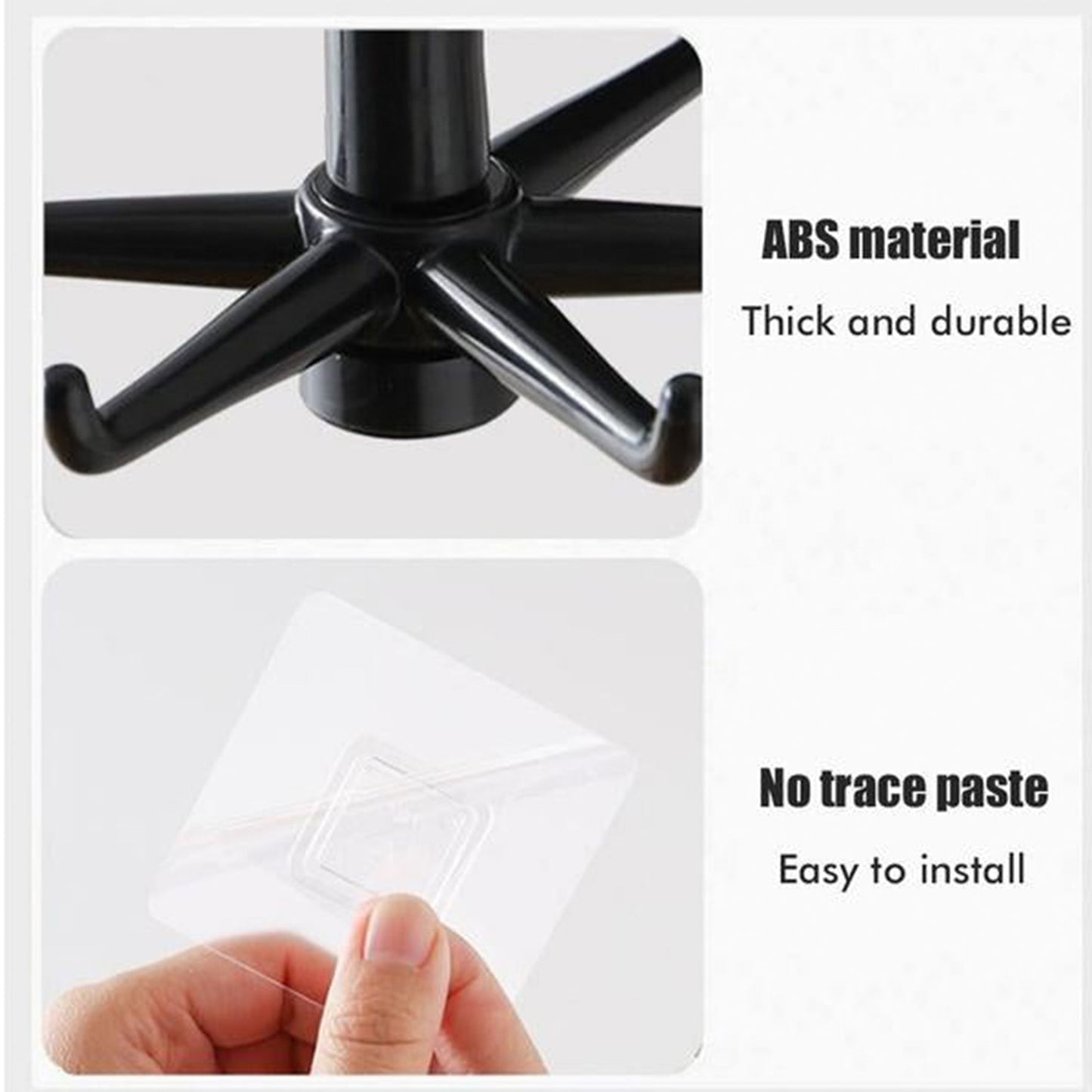 Space-Saving Rotatable Hooks – 360° Swivel for Storage