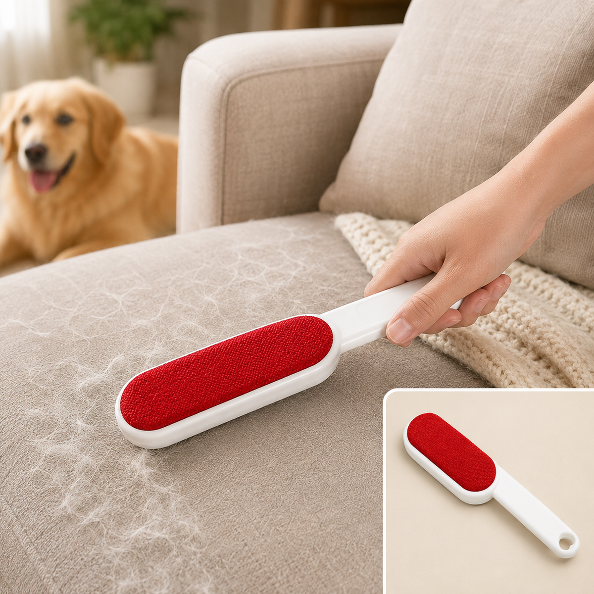 Pet Hair Remover – Double-Sided Self-Cleaning Brush - view 1