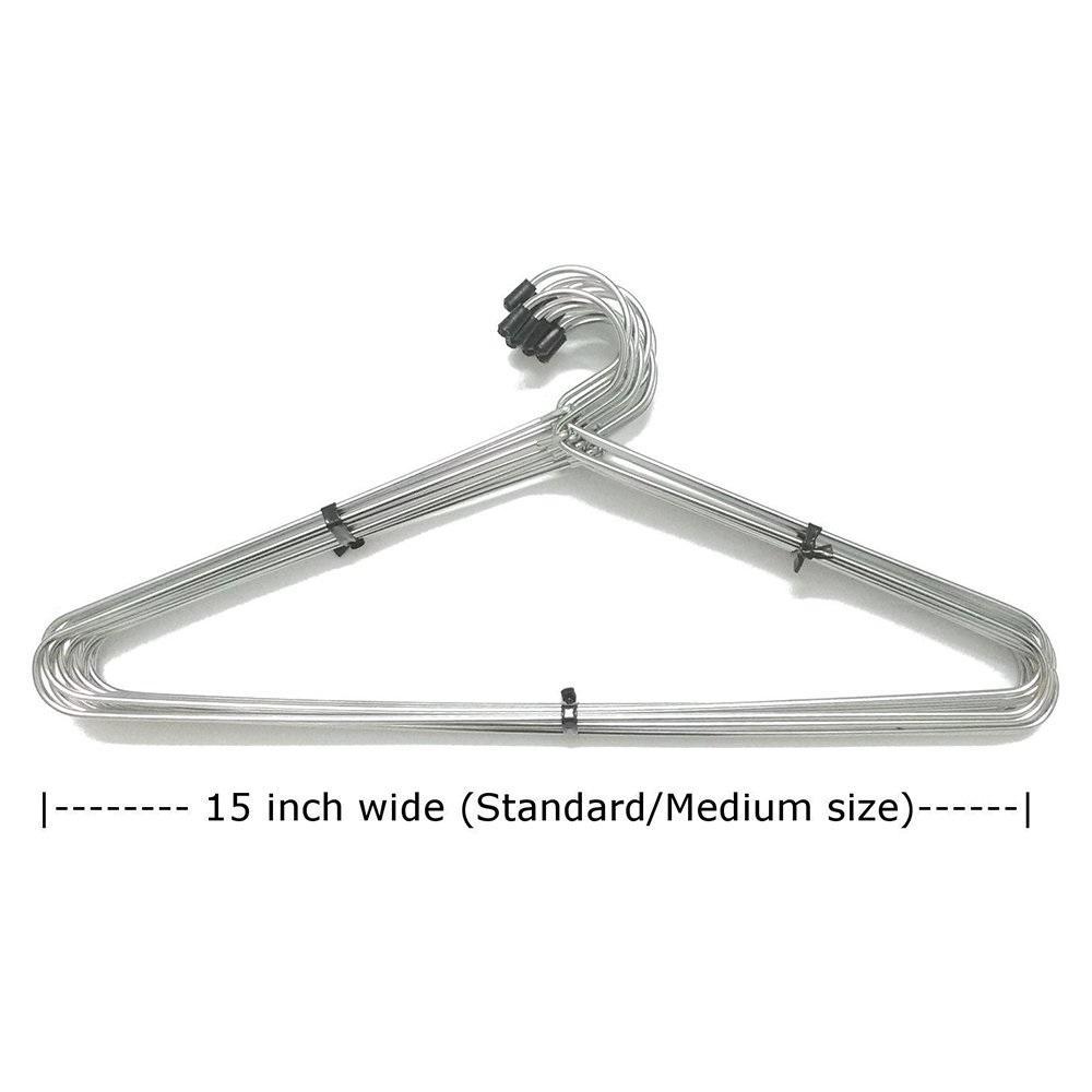 Ergonomic Stainless Steel Cloth Hanger (Set of 12) – Durable