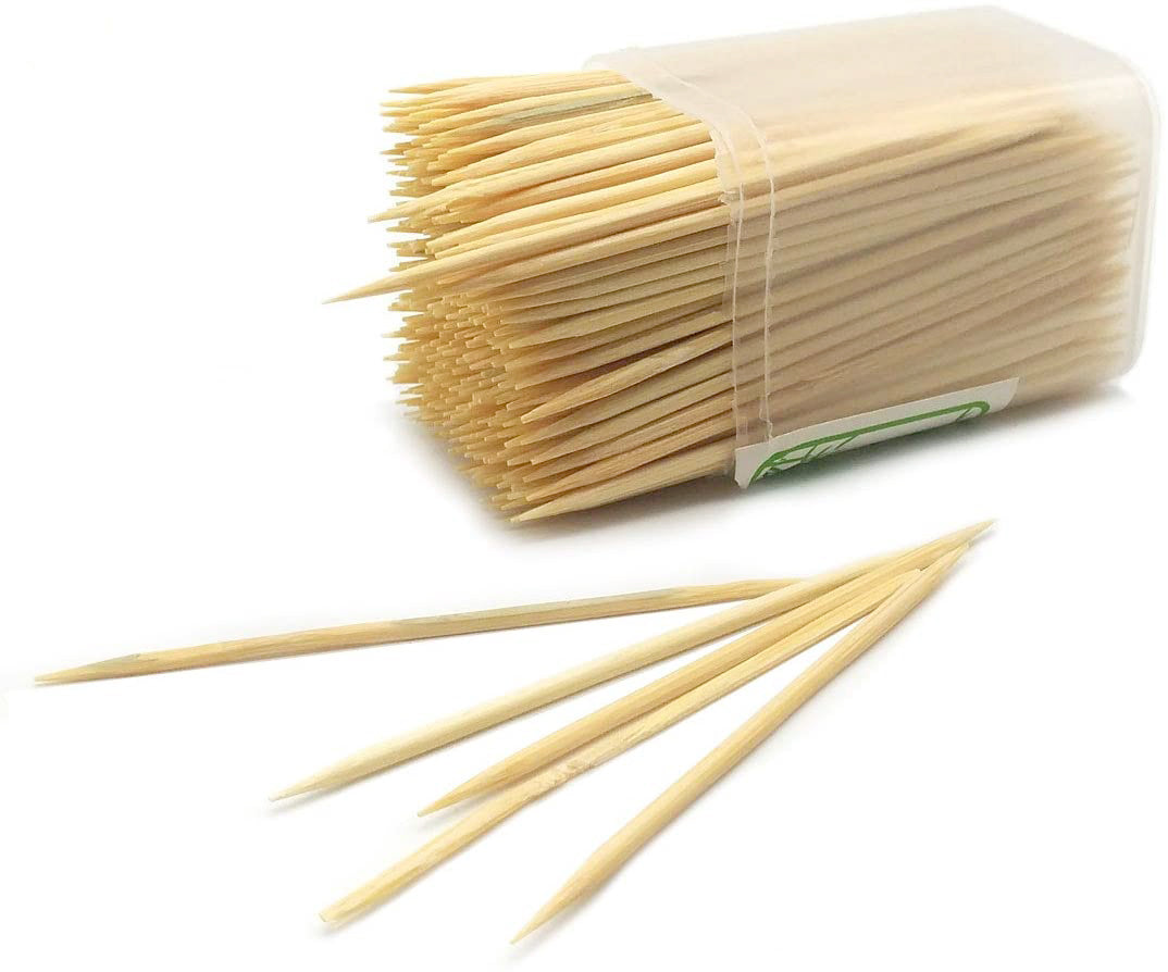 Wooden Toothpicks – Hygienic Dispenser Box, 250 Sticks |