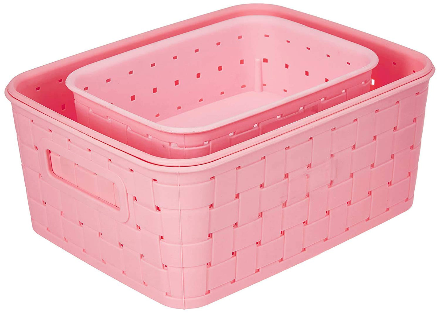 Stay Organized Storage Baskets Set – Food-Grade Plastic, Sky