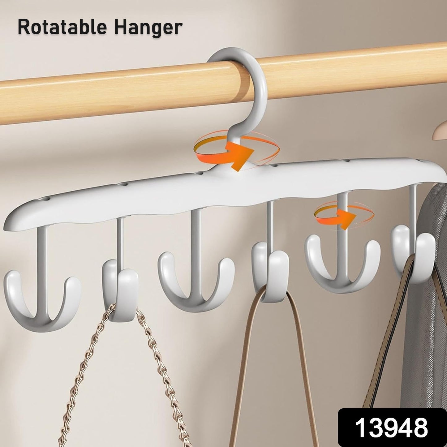 Clutter-Free Storage Tank Top Hanger – 12-Hook Rotating - main product view