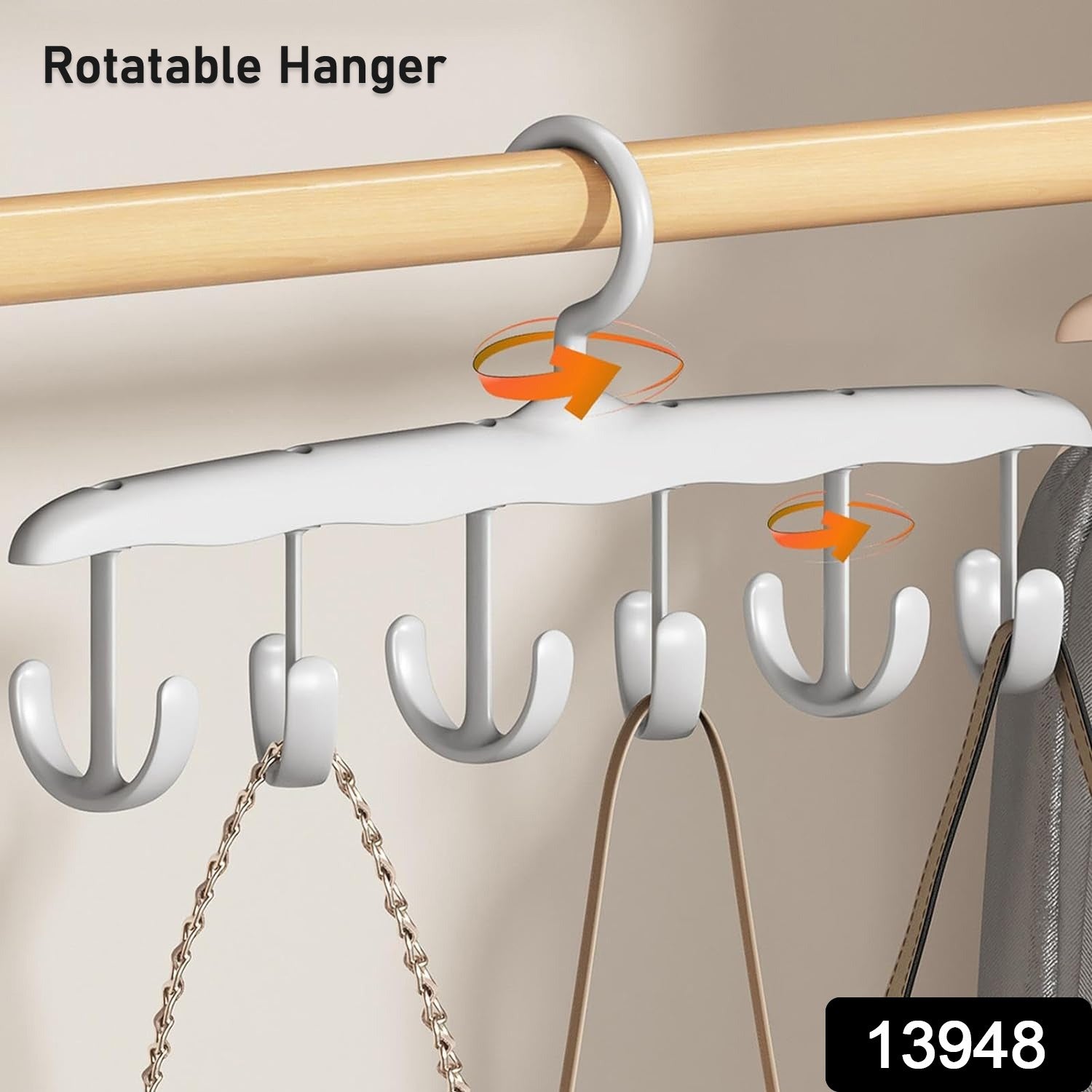 Clutter-Free Storage Tank Top Hanger – 12-Hook Rotating - main product view