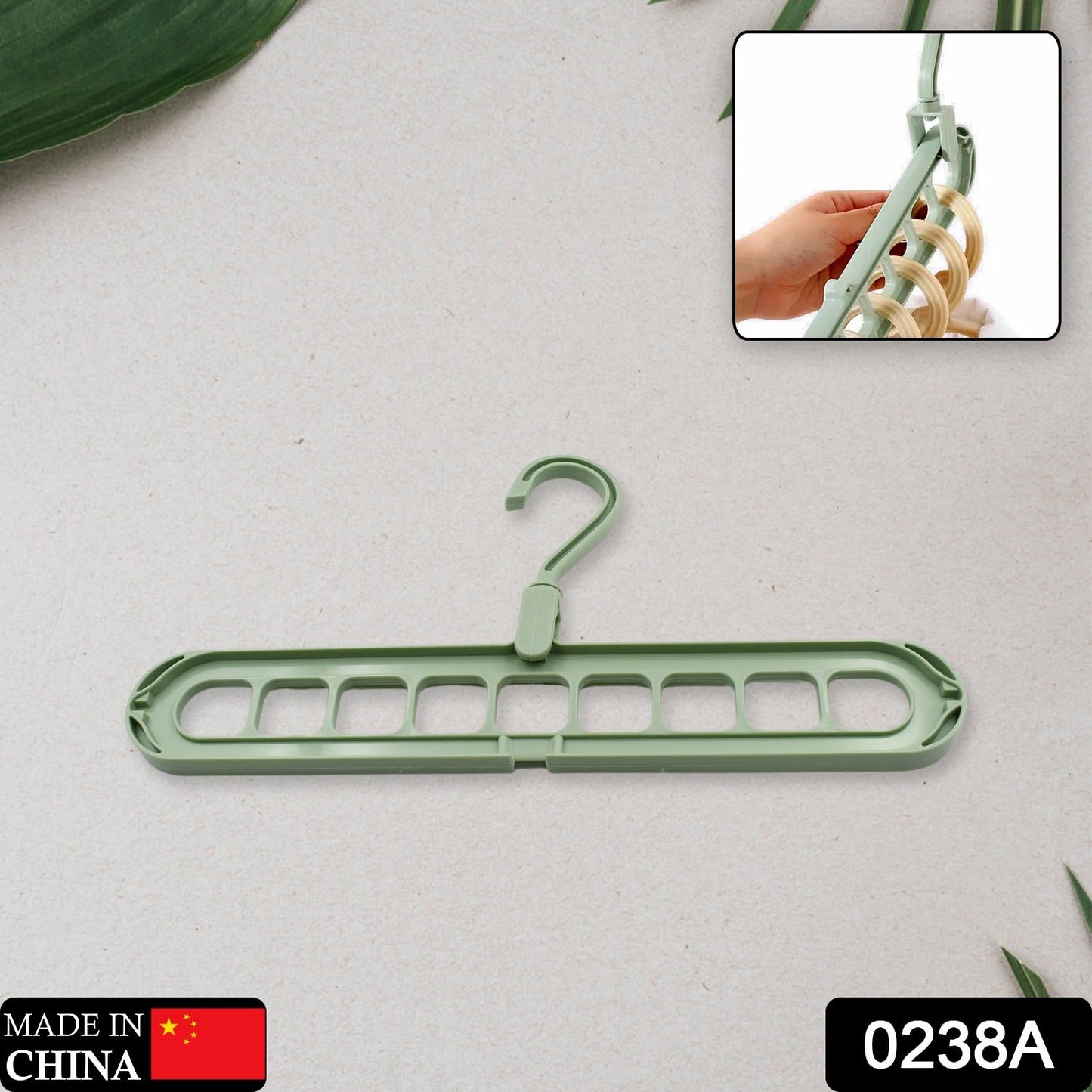 Space-Saving Wardrobe Organizer Hanger – Multi-Hole Hooks - main product view
