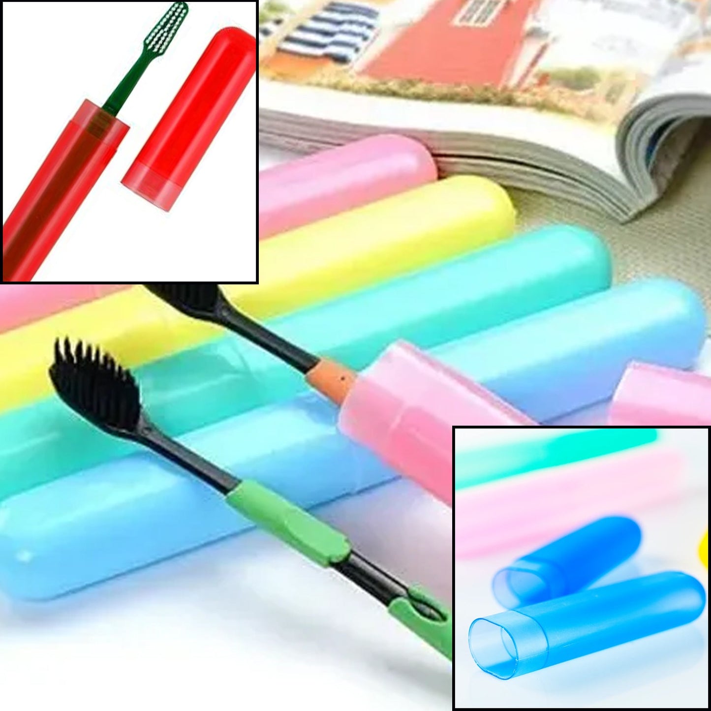 Toothbrush Cover Set (4pc) – Anti-Bacterial Travel Holder