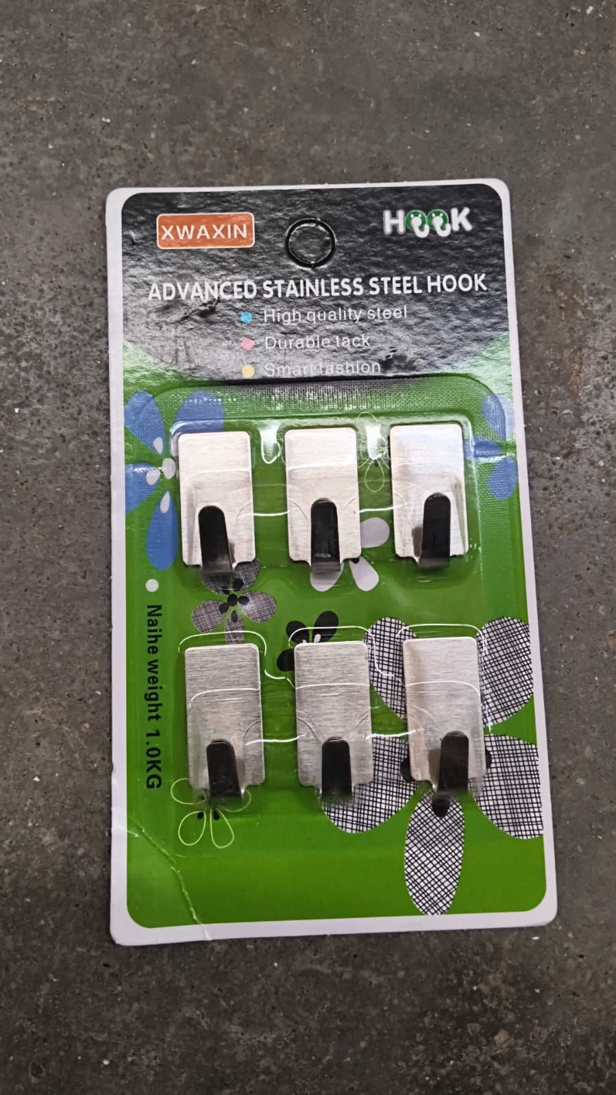 Self Adhesive Wall Hooks – Strong Hold, No Drilling, 6 Pc