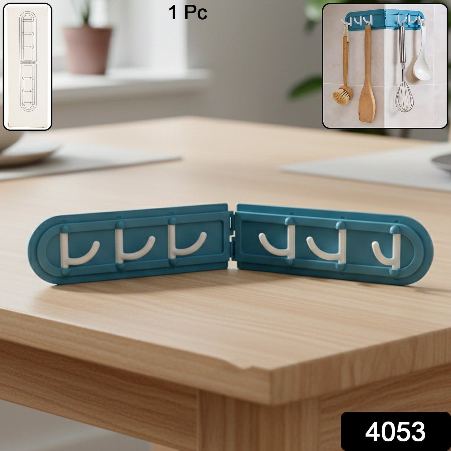 Space-Saving Rotating Wall-Mounted Hook Rack – Organizer - main product view