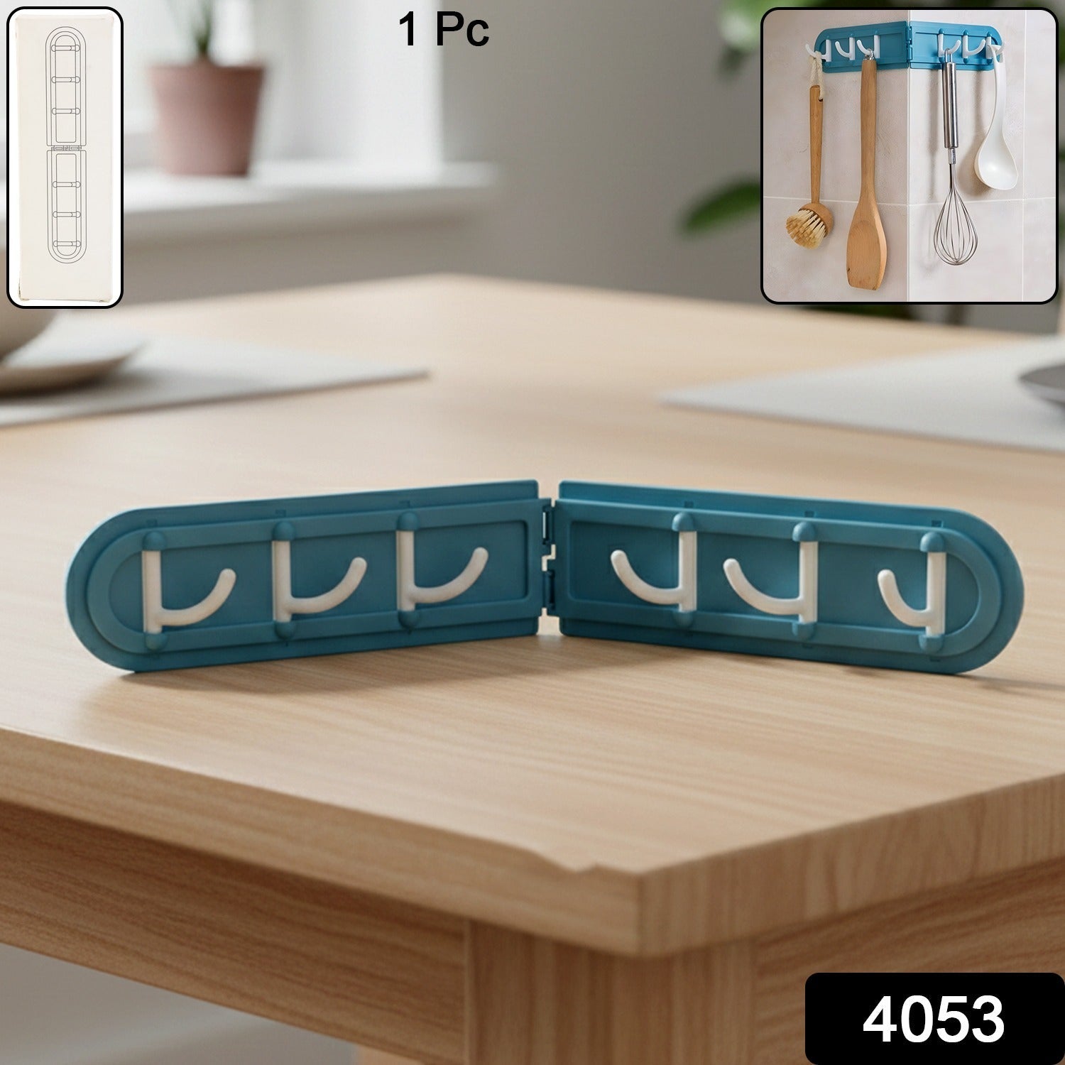 Space-Saving Rotating Wall-Mounted Hook Rack – Organizer - main product view