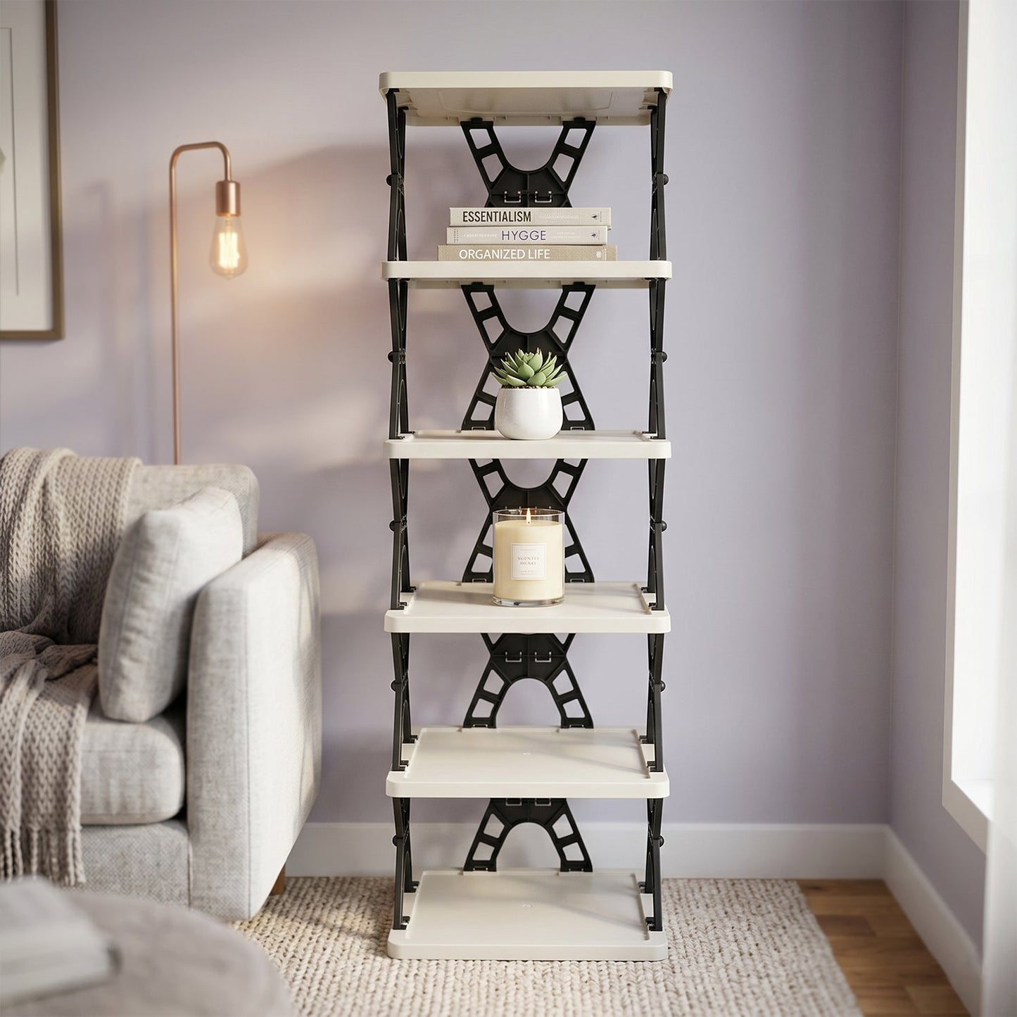 Space-Saving Multipurpose 6 Layer Storage Rack – Home