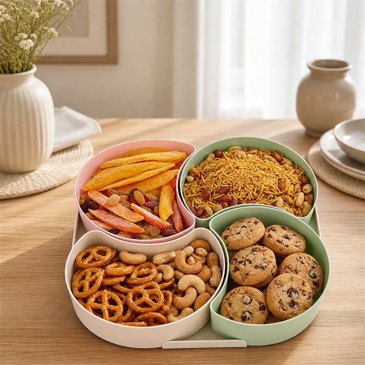 Divided Snack Box – Rotating Dry Fruit Platter - view 1