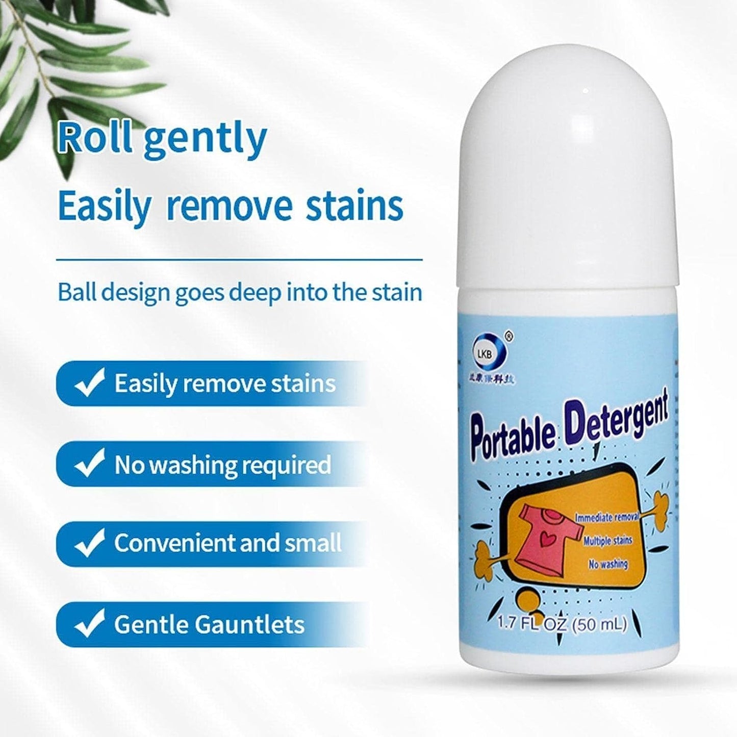 Travel-Ready Clothes Stain Remover Roller – Friendly 50ml