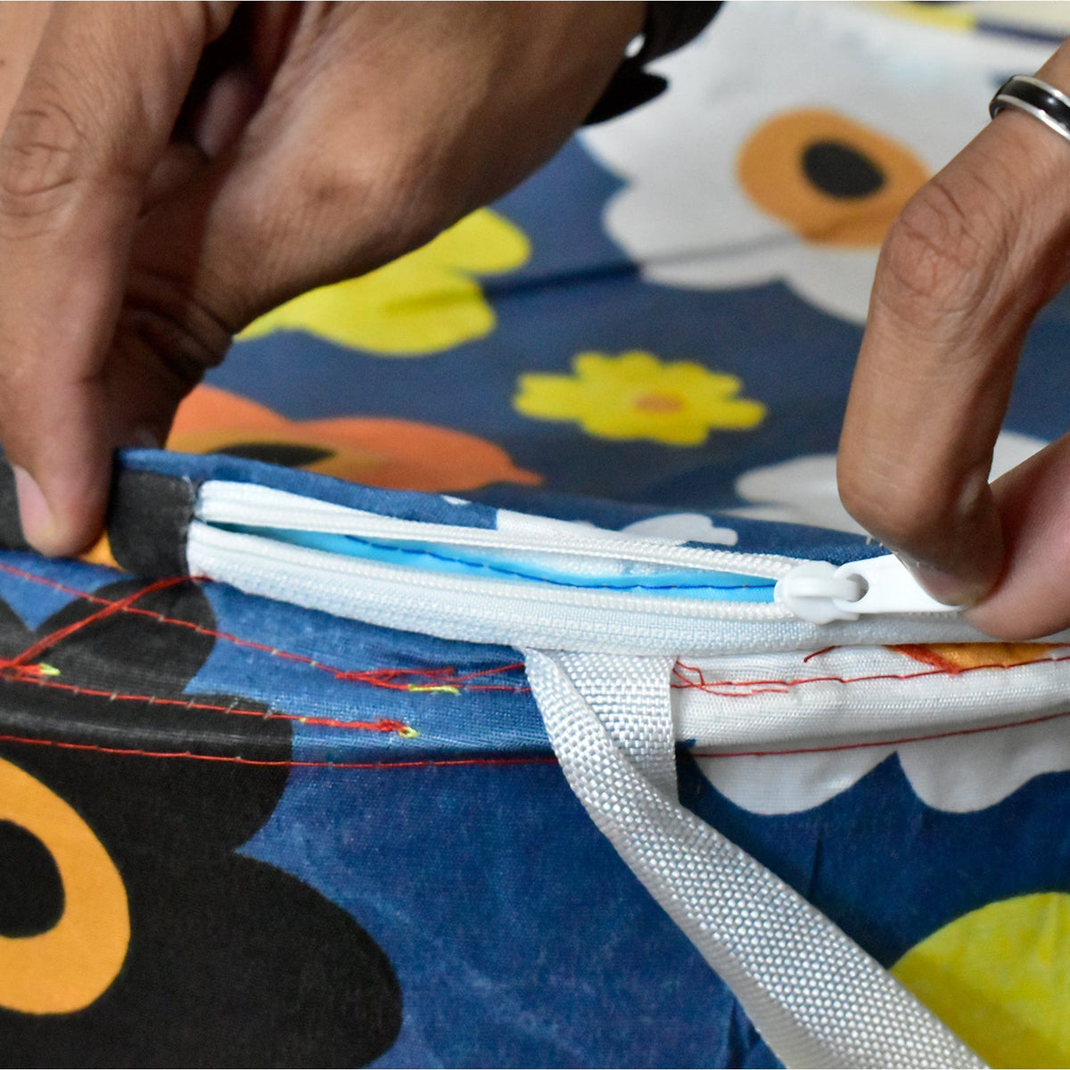 Space-Saving Canvas Laundry Bag for Home & Toy Storage