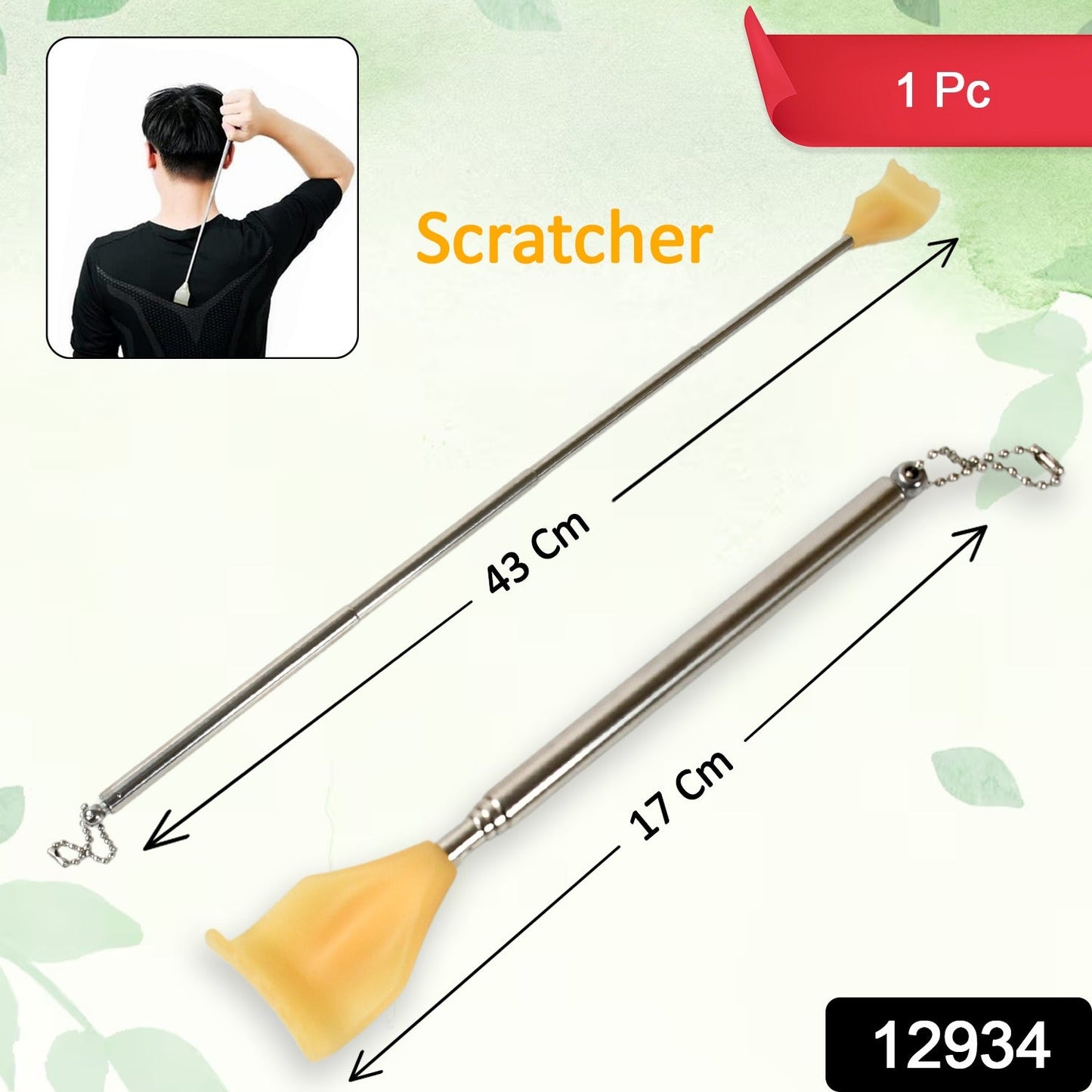 Back Scratcher – Telescoping Stainless Steel for Itch Relief | Velvet Wellness