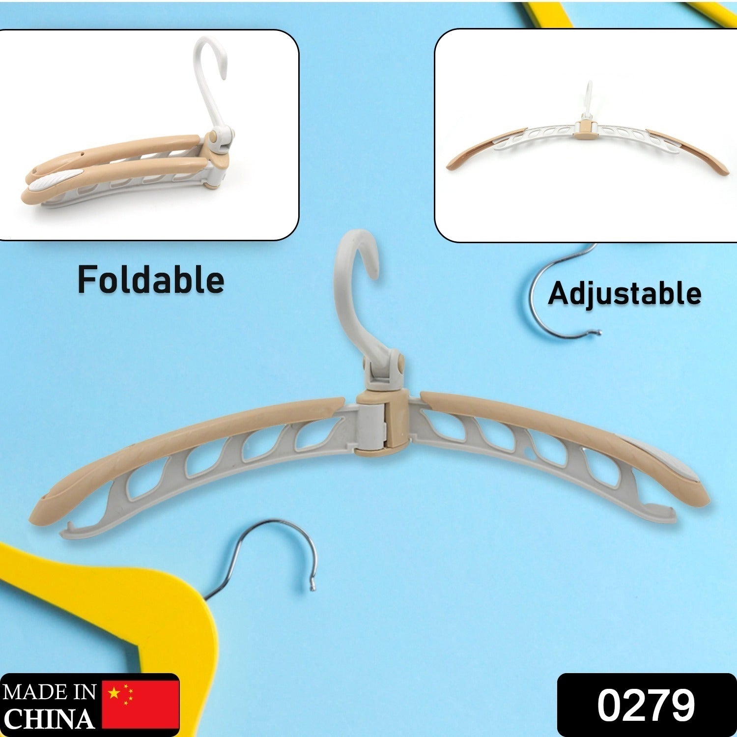 Travel-Ready Folding Hanger – 360° Rotating, -Friendly - main product view