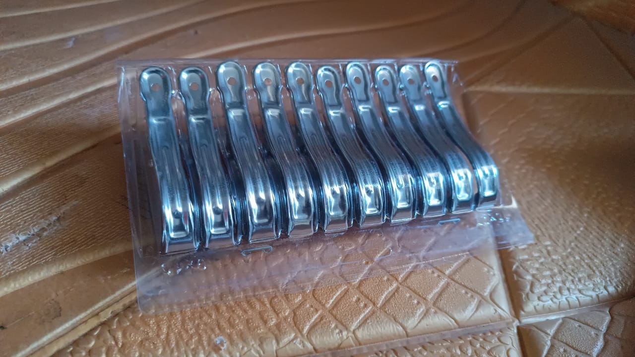 Stainless Steel Clothespins – Windproof, Durable (10 Pcs)