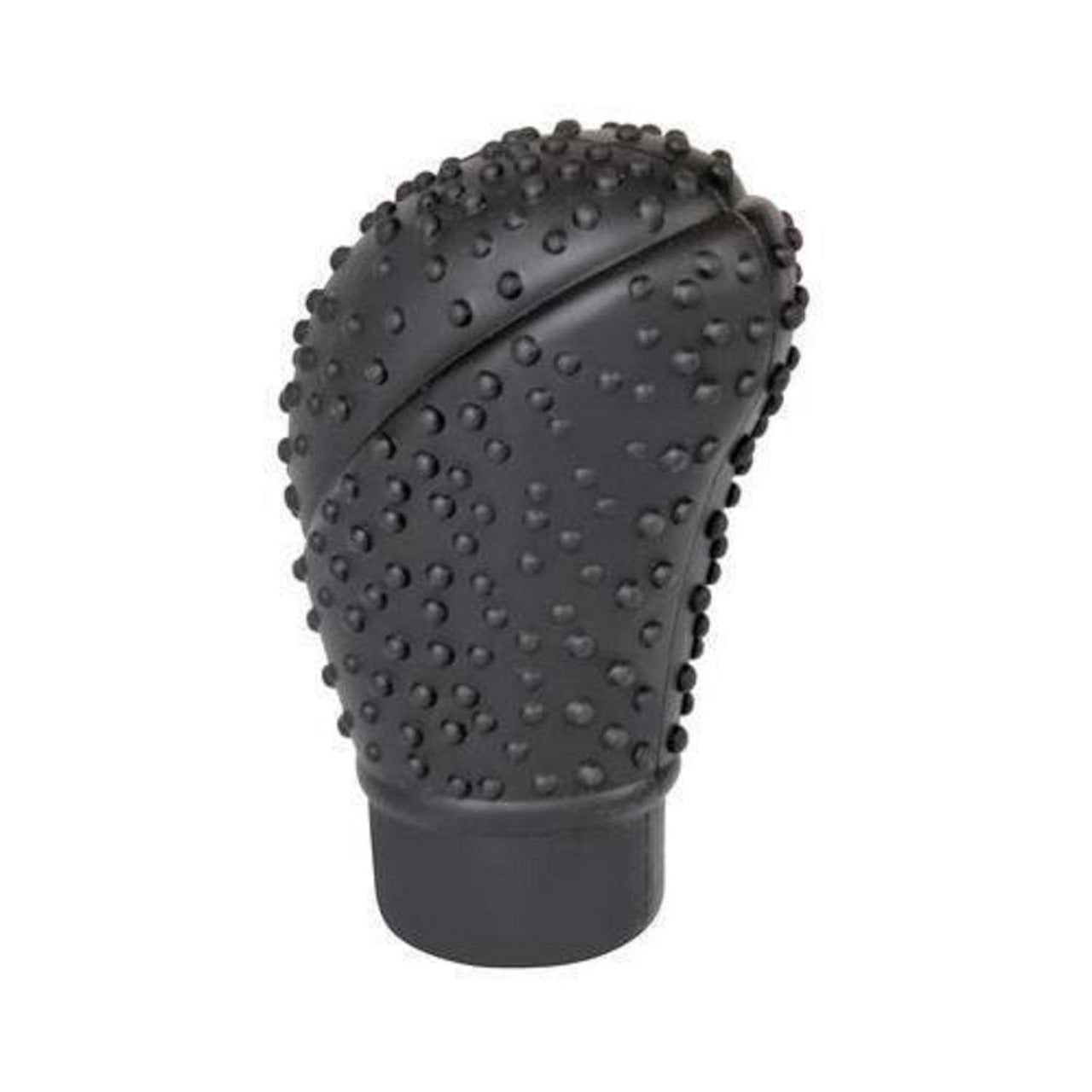 Soft, durable silicone gear shift knob protector for car interiors.