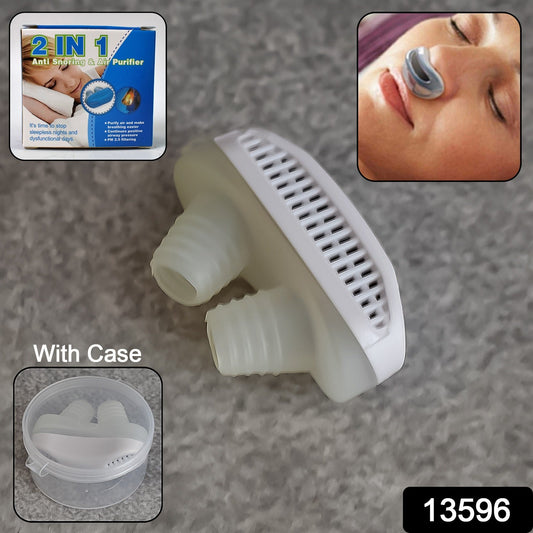 Anti-Snoring Nose Clip – 2-in-1 Air Purifier Device