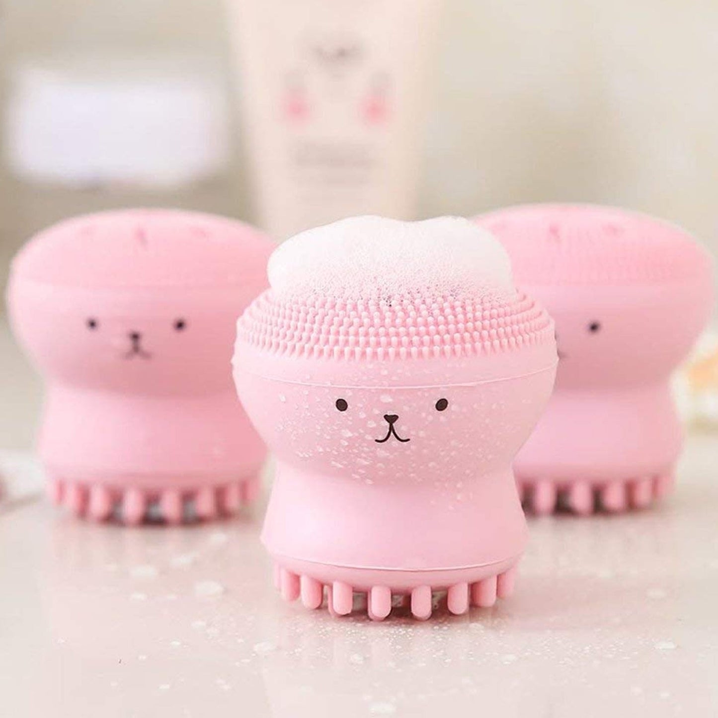 Silicone Facial Cleansing Brush – Octopus Shape & Gentle Massage | Velvet Wellness