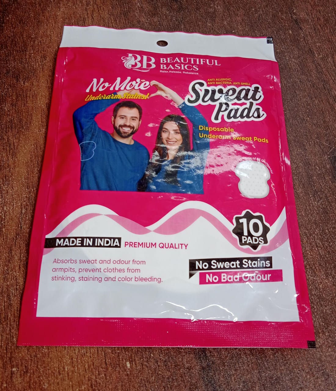 Underarm Sweat Pads – Highly Absorbent Disposable Cotton (10 Pack)