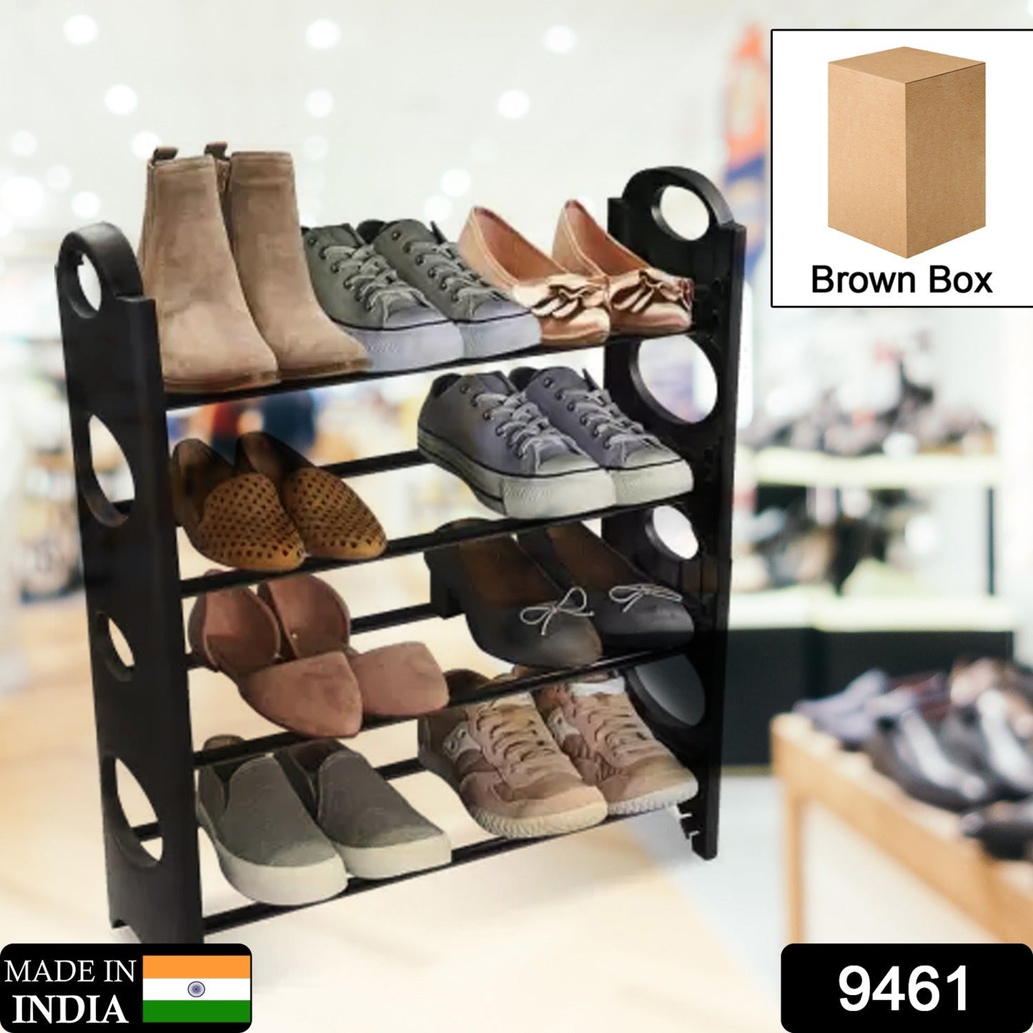 Space-Saving Shoe Rack 4-Tier – Footwear Organizer - main product view