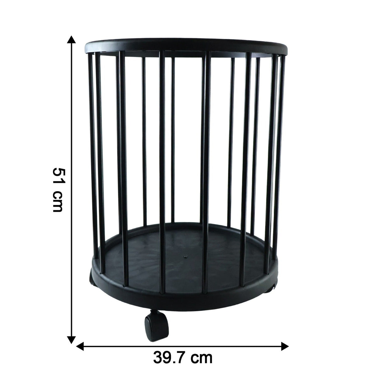 Clutter-Free Storage Metal Laundry Basket with Wheels (1 Pc)