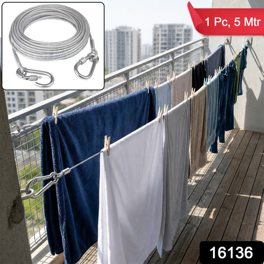 Heavy-Duty Steel Clothesline – Meter Wire Rope - main product view